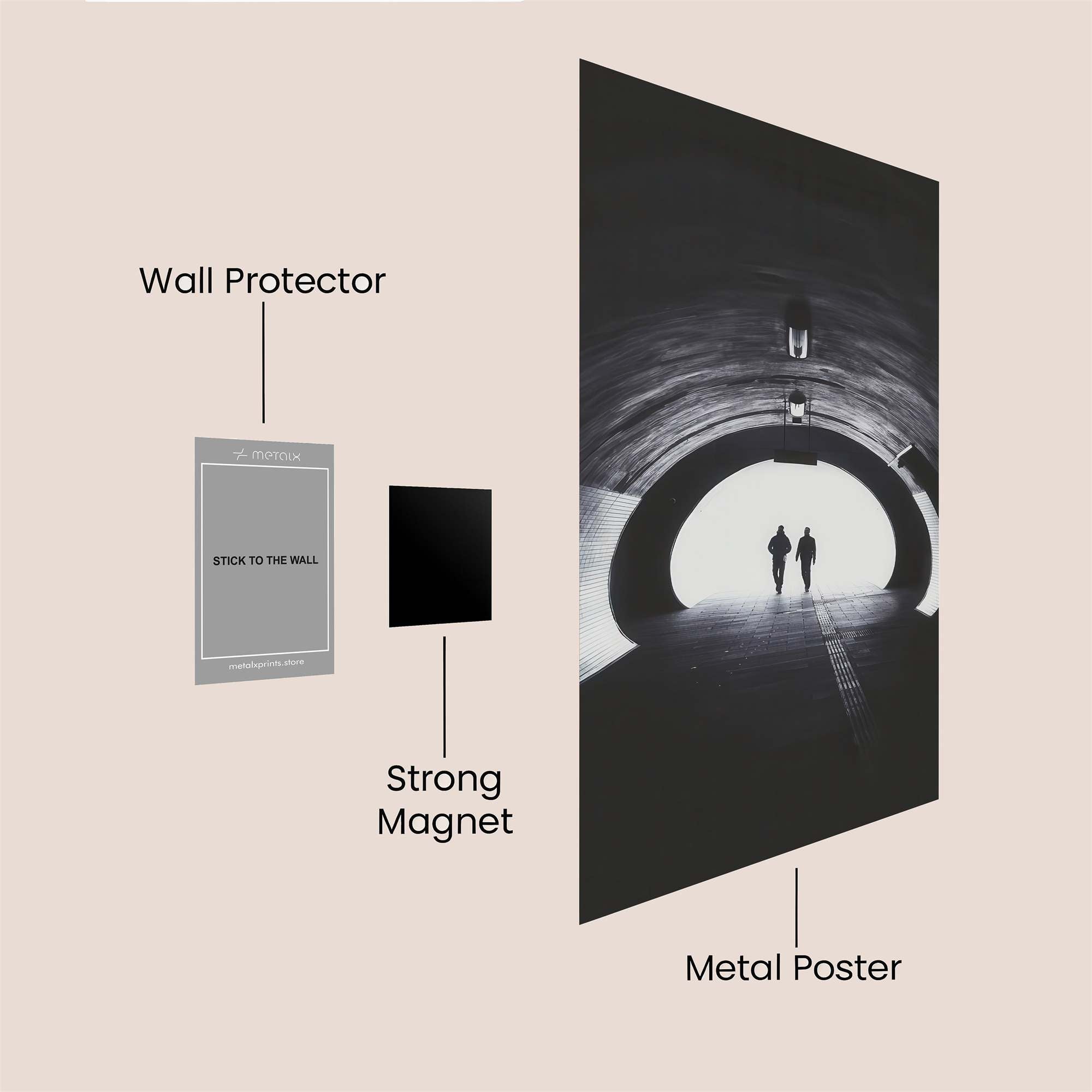 Tunnel Mystery Safe Wall Magnetic / M