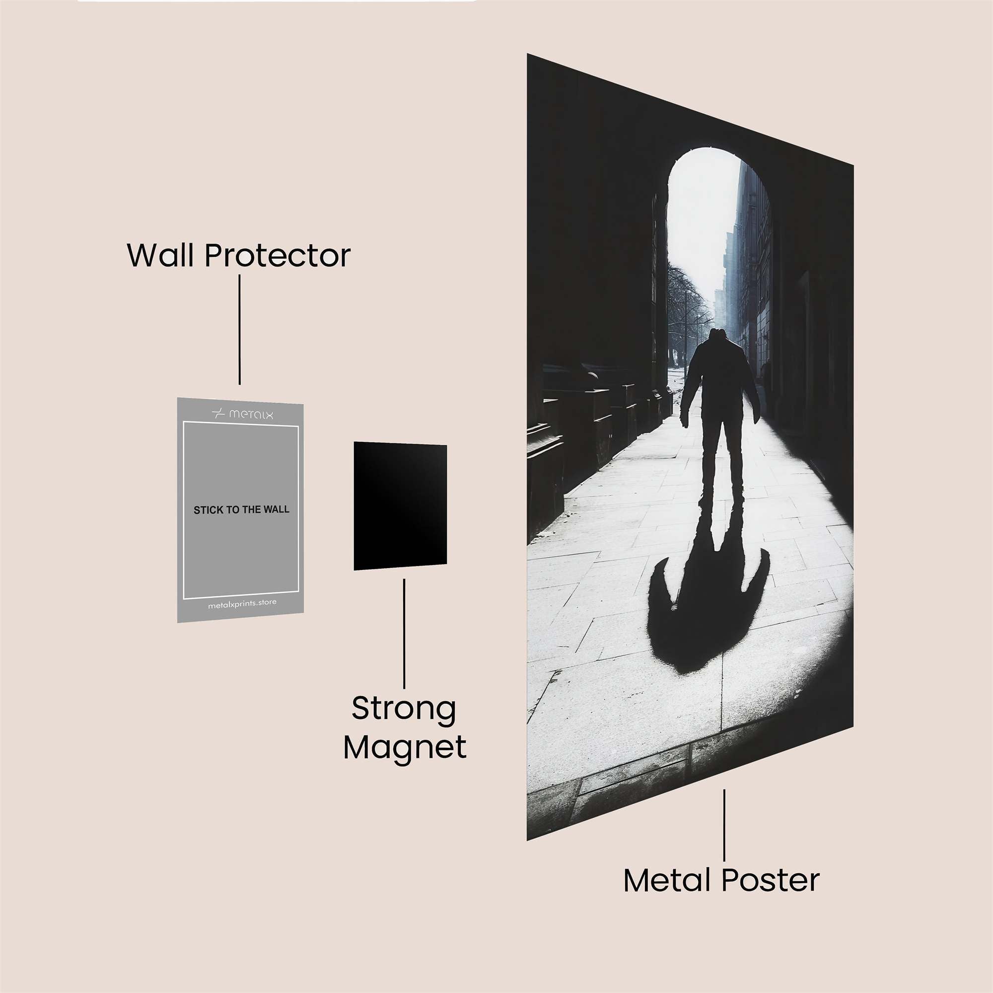 Shadowed Solitude Safe Wall Magnetic / M