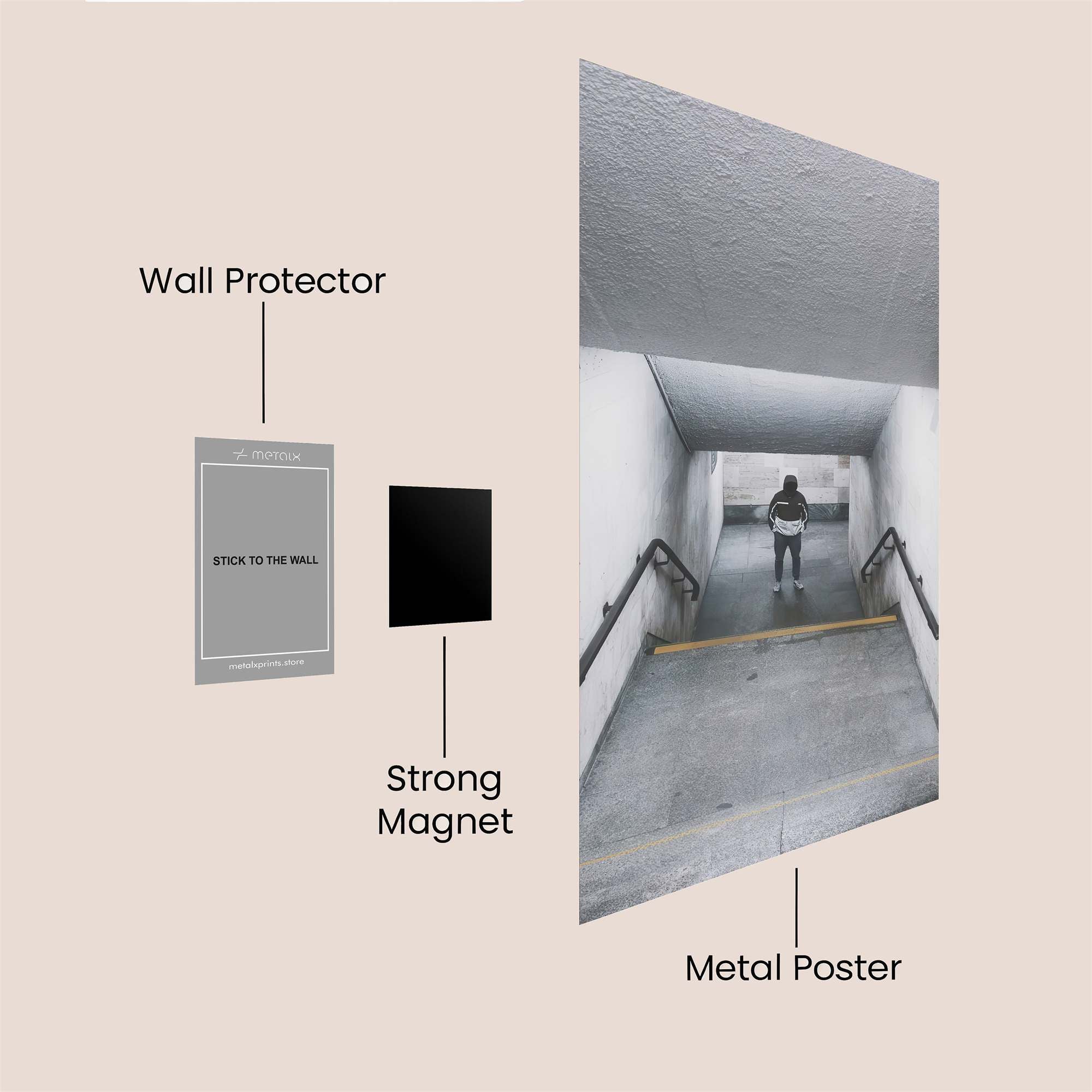 Stairway Solitude Safe Wall Magnetic / M