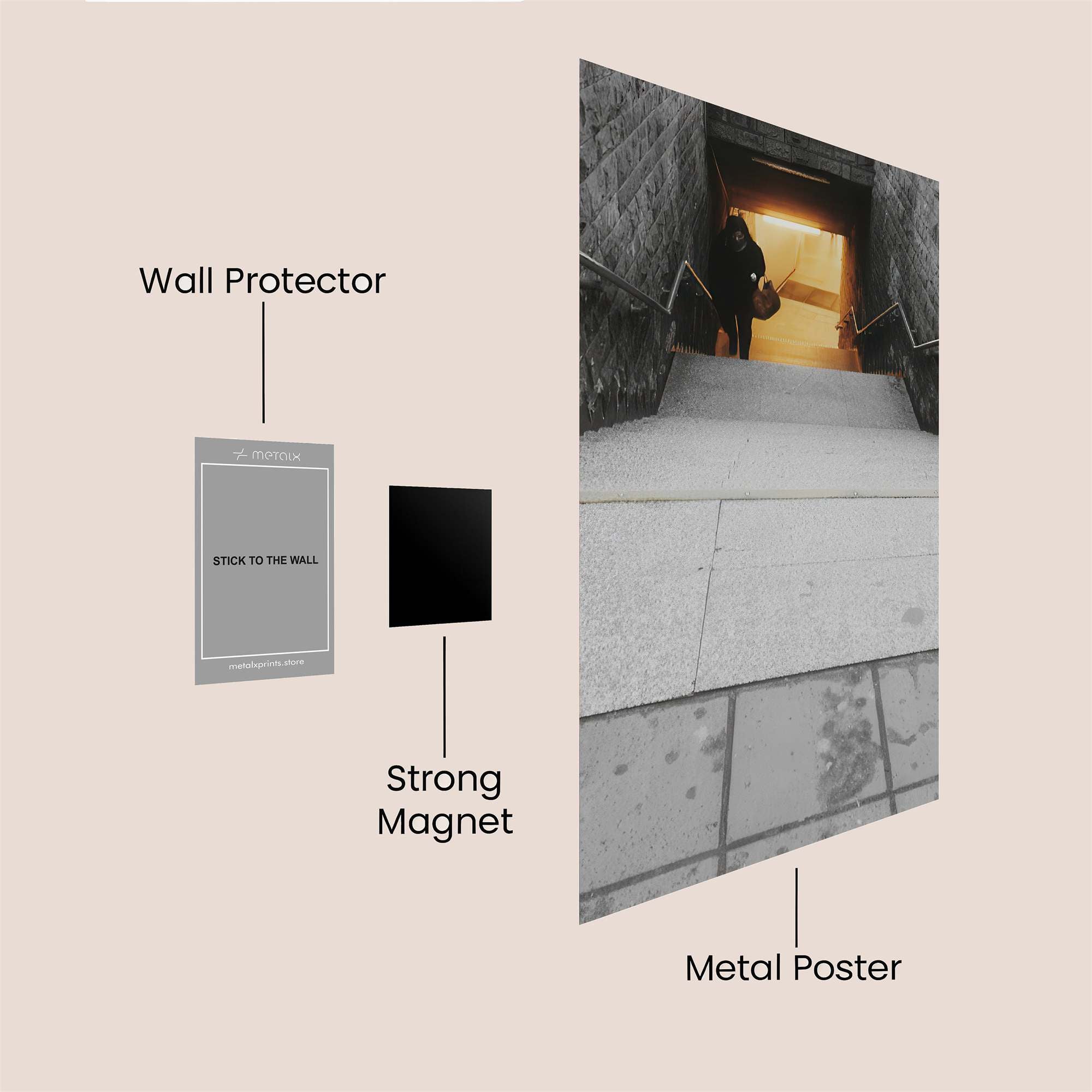 Stairway Mystery Safe Wall Magnetic / M