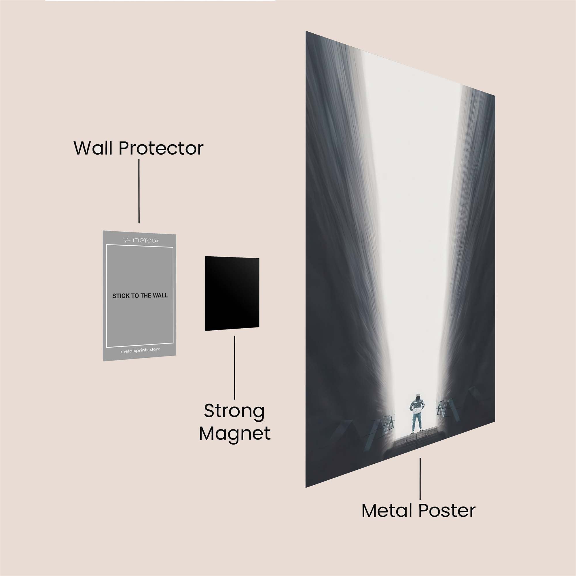 Light Ascend Safe Wall Magnetic / M