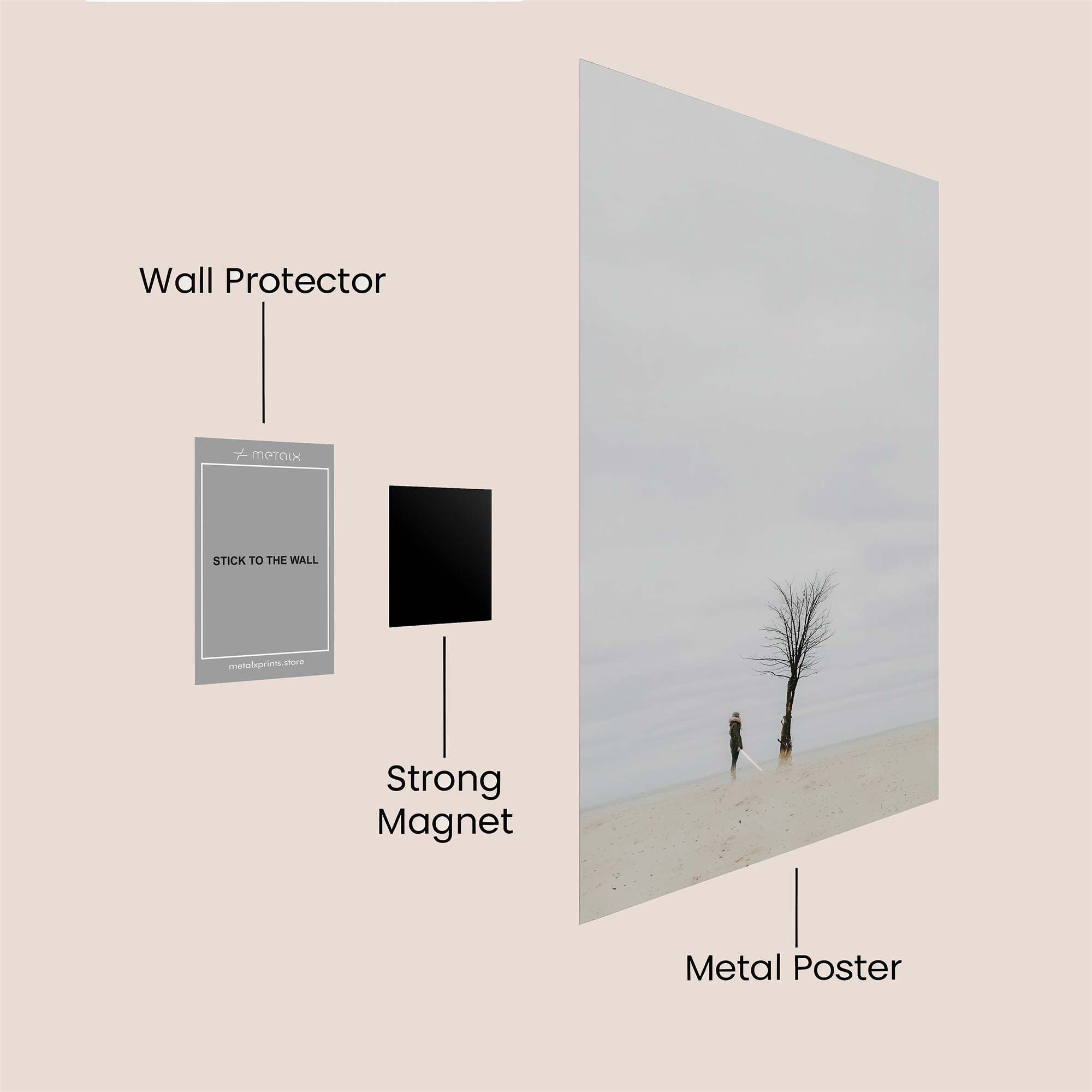 Lonely Solitude Safe Wall Magnetic / M