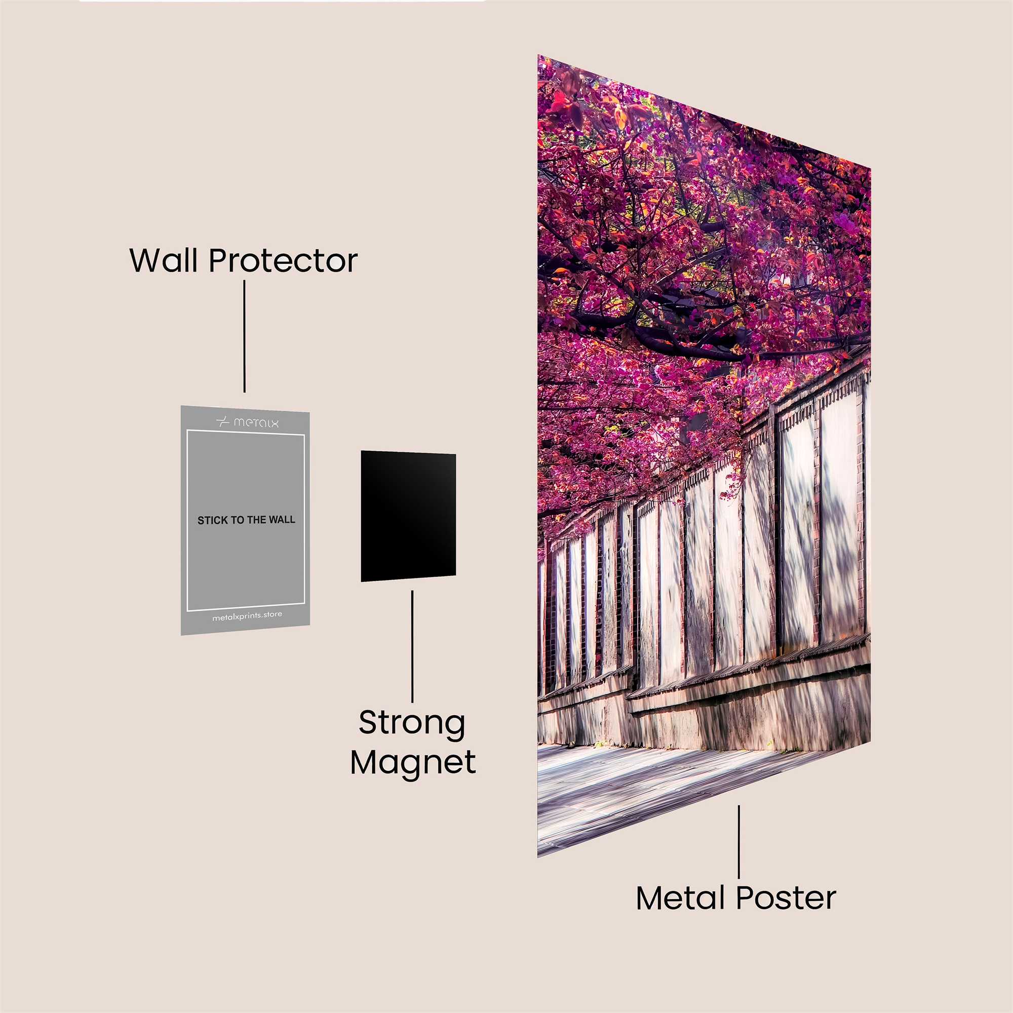 Cherry Serenity Safe Wall Magnetic / M