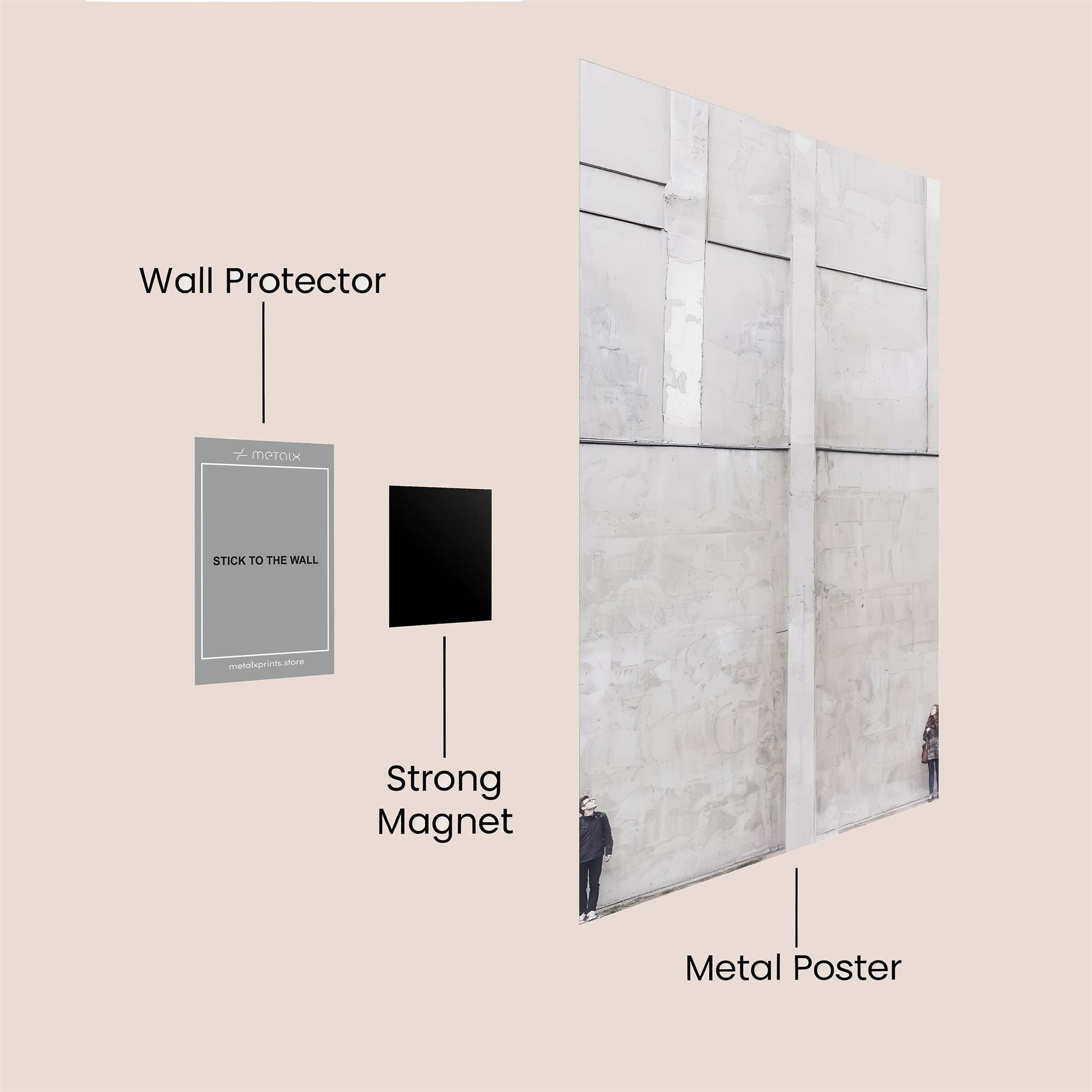 Concrete Solitude Safe Wall Magnetic / M