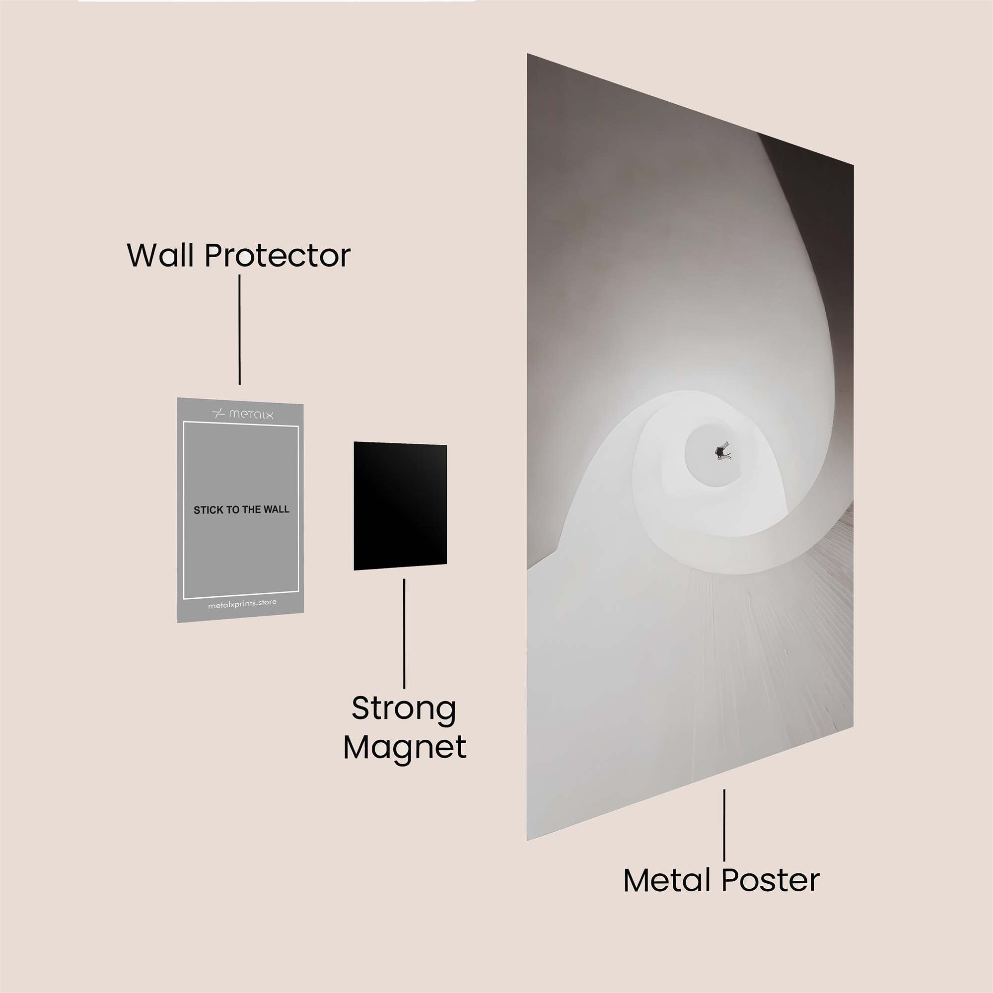 Spiral Serenity Safe Wall Magnetic / M