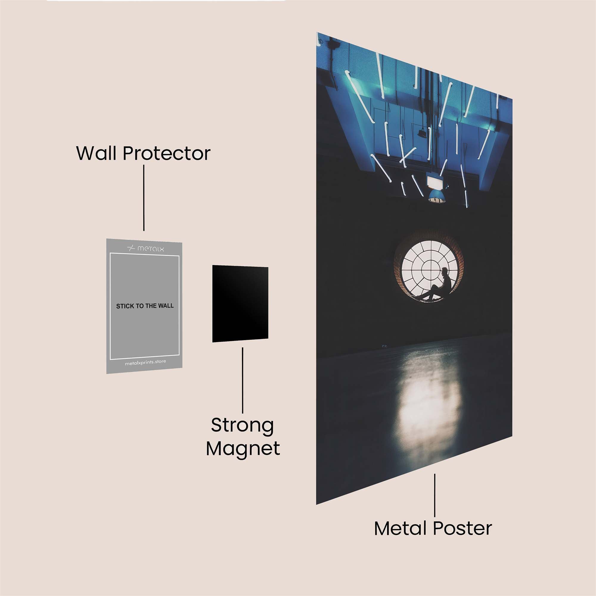 Windowed Solitude Safe Wall Magnetic / M
