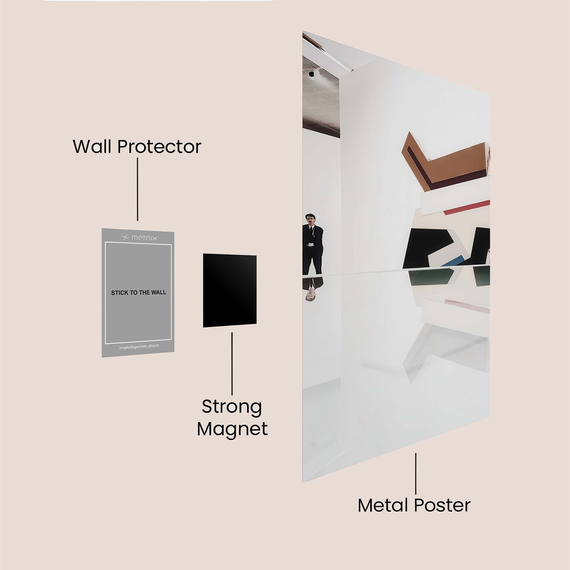 Artful Reflection Safe Wall Magnetic / M