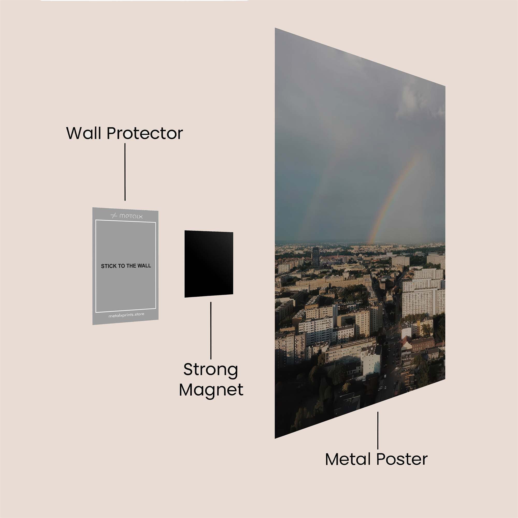 Rainbow Serenity Safe Wall Magnetic / M