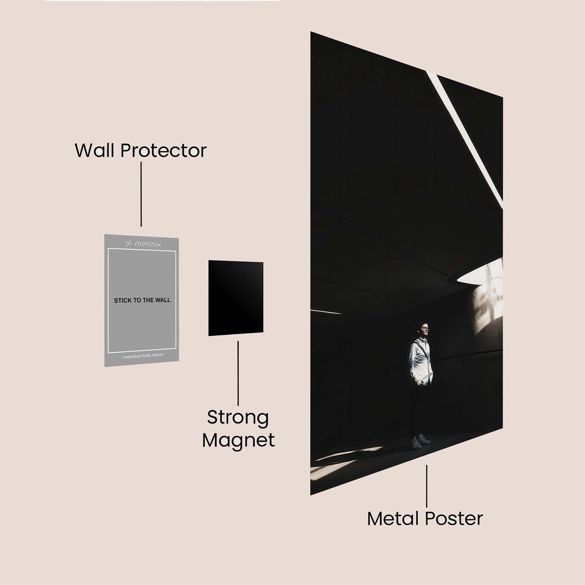 Shadowed Solitude Safe Wall Magnetic / M