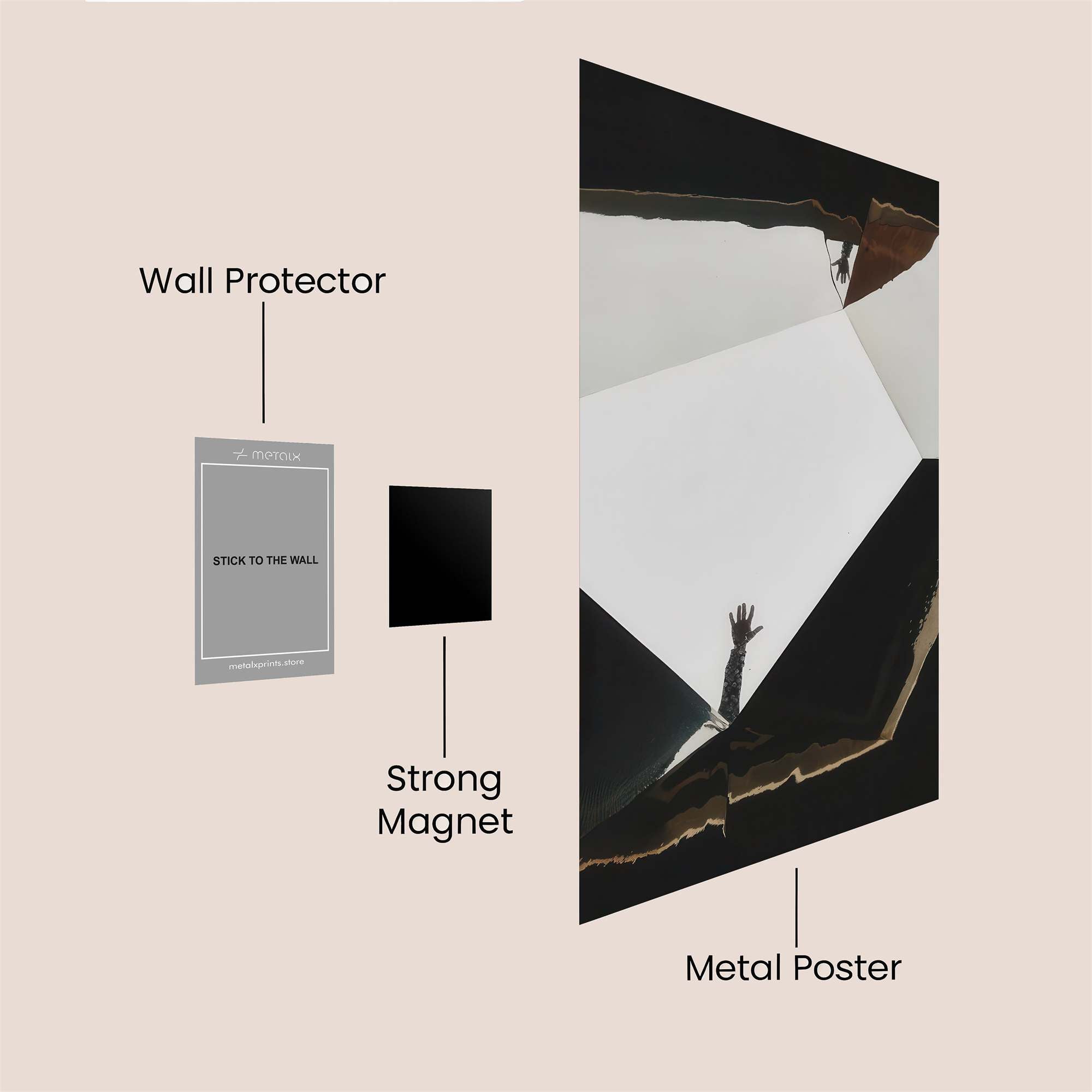 Hand Hopeful Safe Wall Magnetic / M