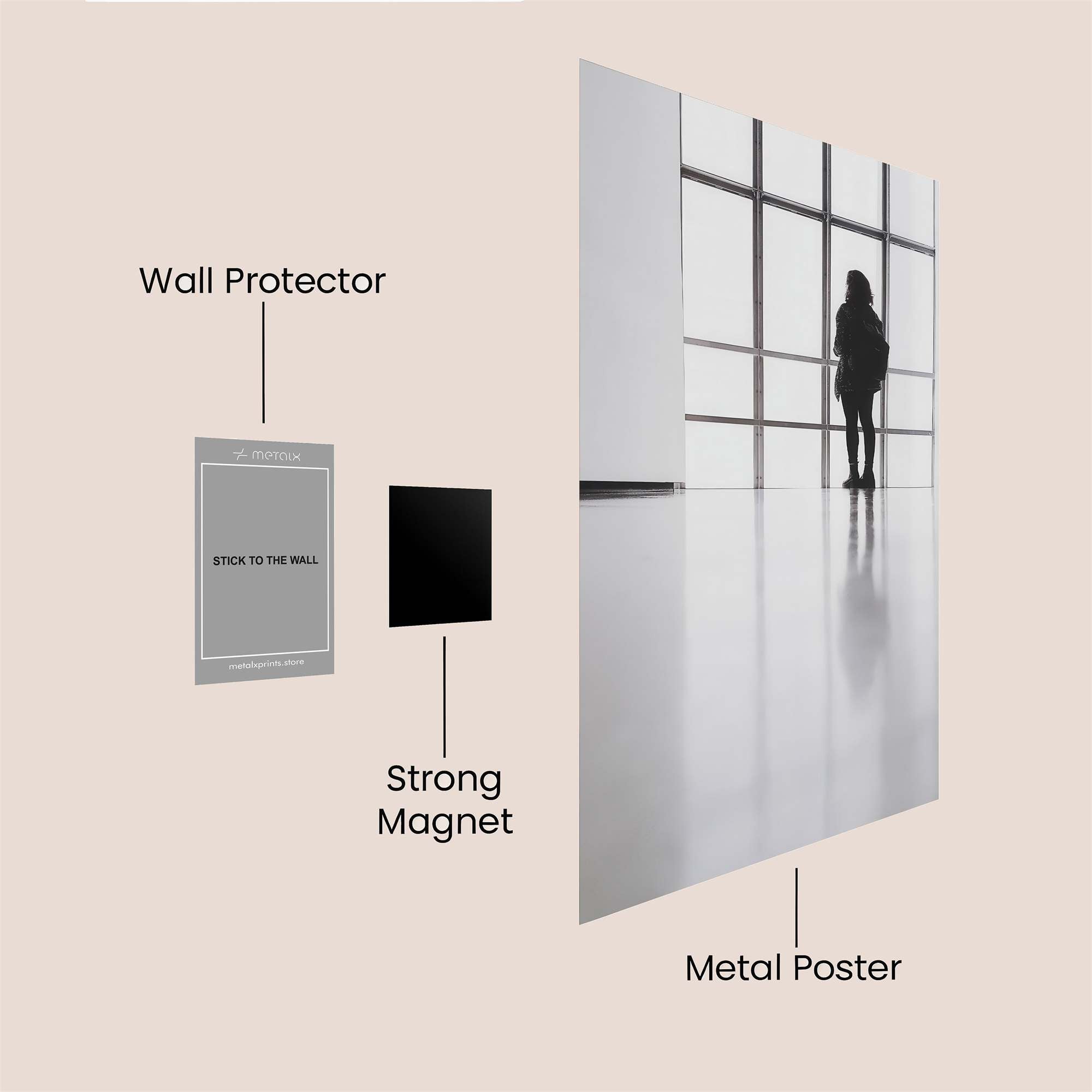 Windowed Solitude Safe Wall Magnetic / M