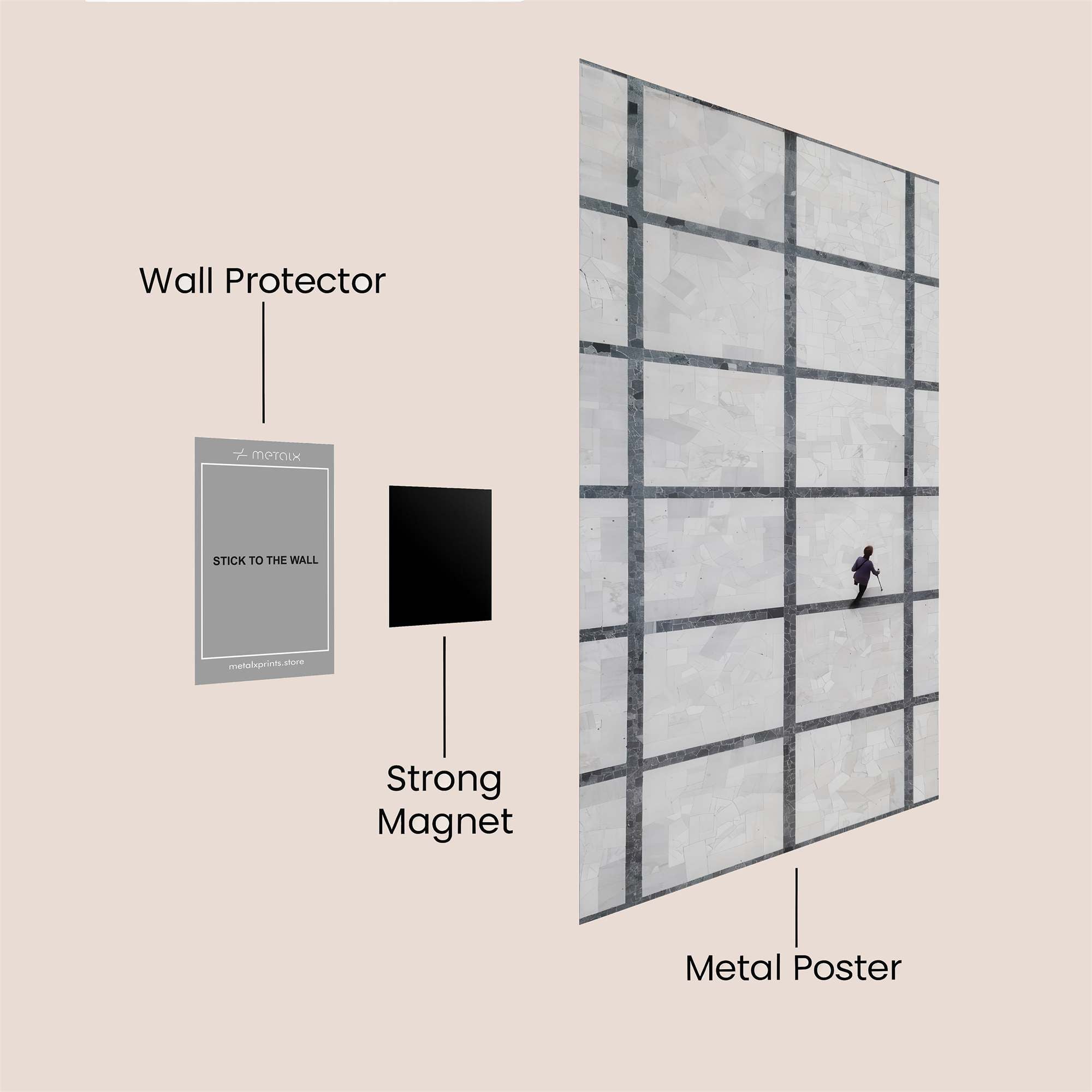Grid Solitude Safe Wall Magnetic / M