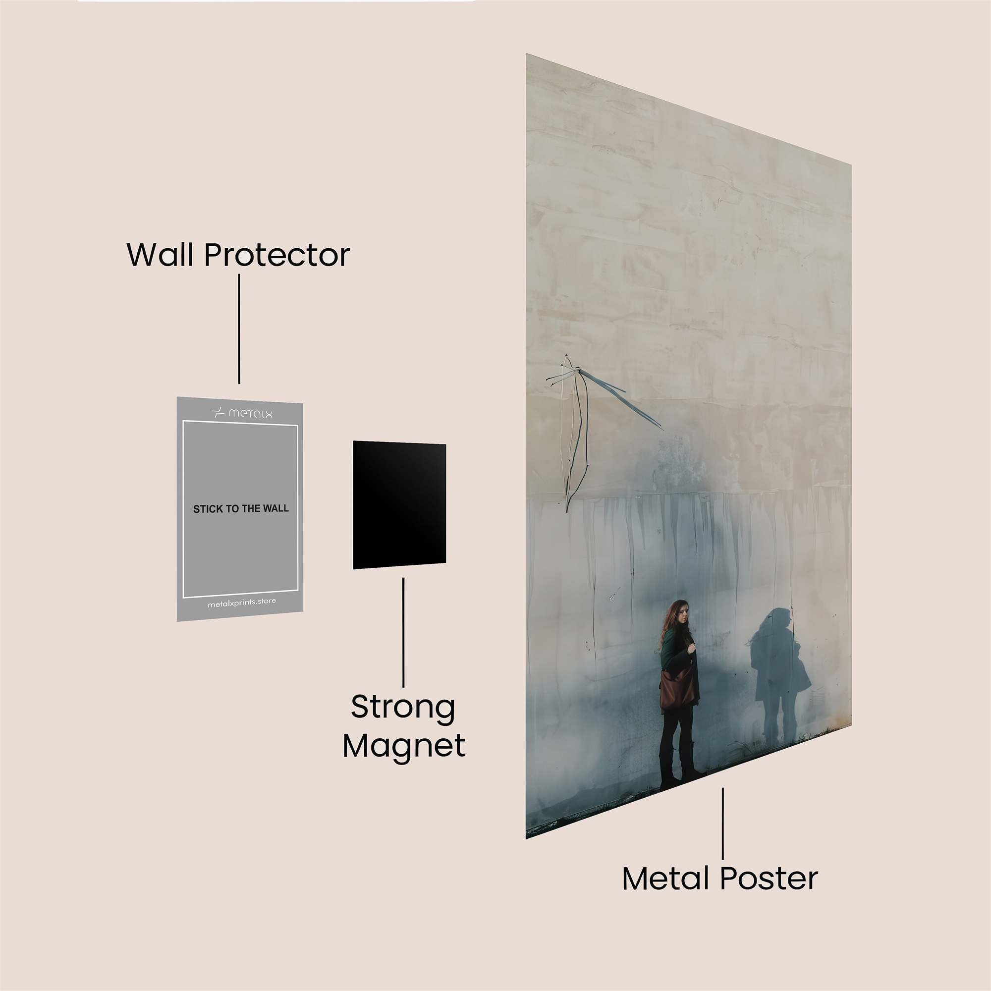 Shadowed Solitude Safe Wall Magnetic / M