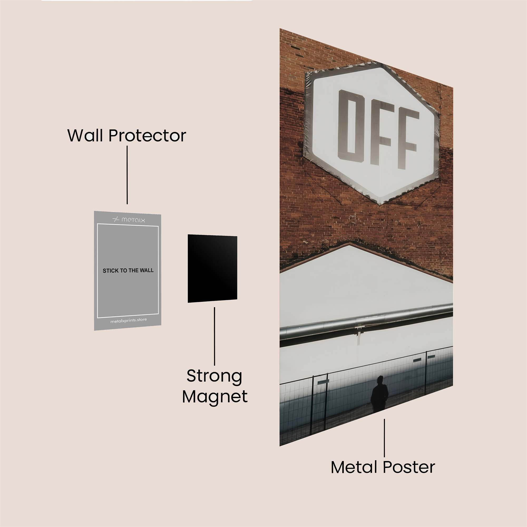 Sign Silhouette Safe Wall Magnetic / M