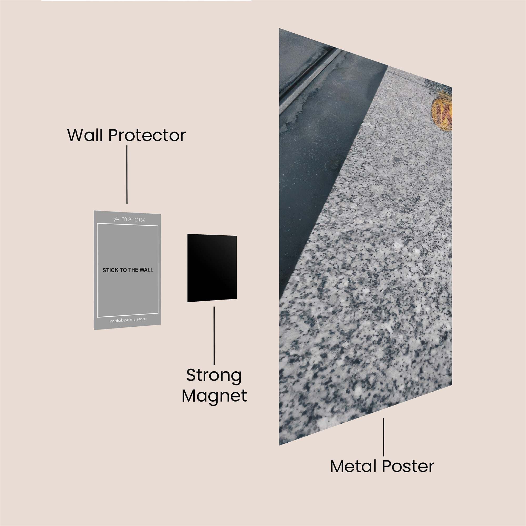 Sidewalk Speckle Safe Wall Magnetic / M
