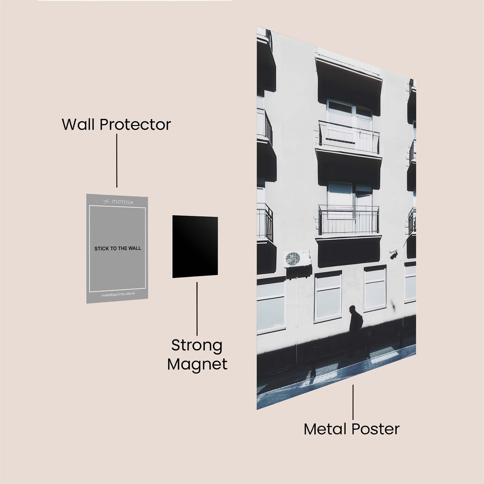 Shadowed Solitude Safe Wall Magnetic / M