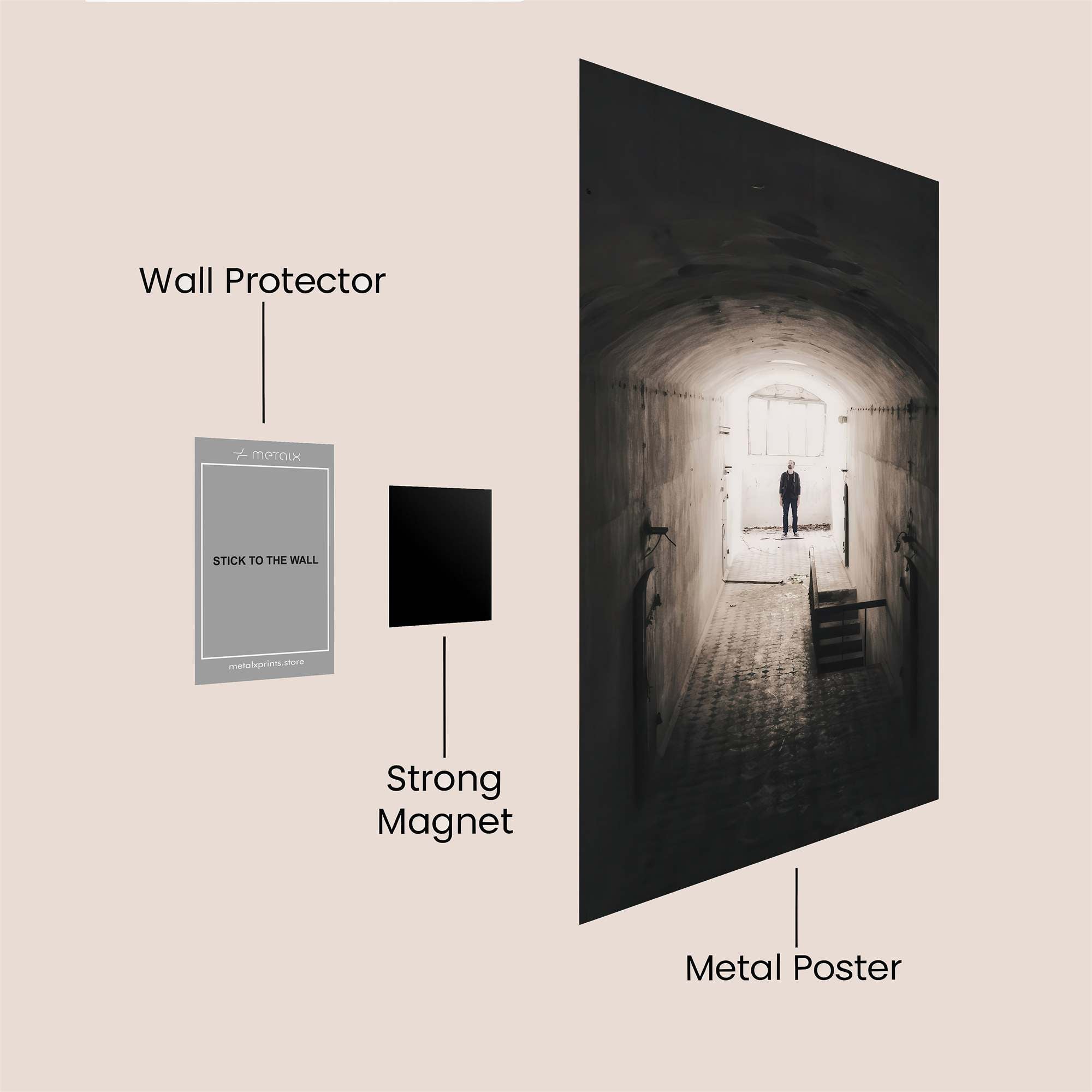 Tunnel Mystery Safe Wall Magnetic / M