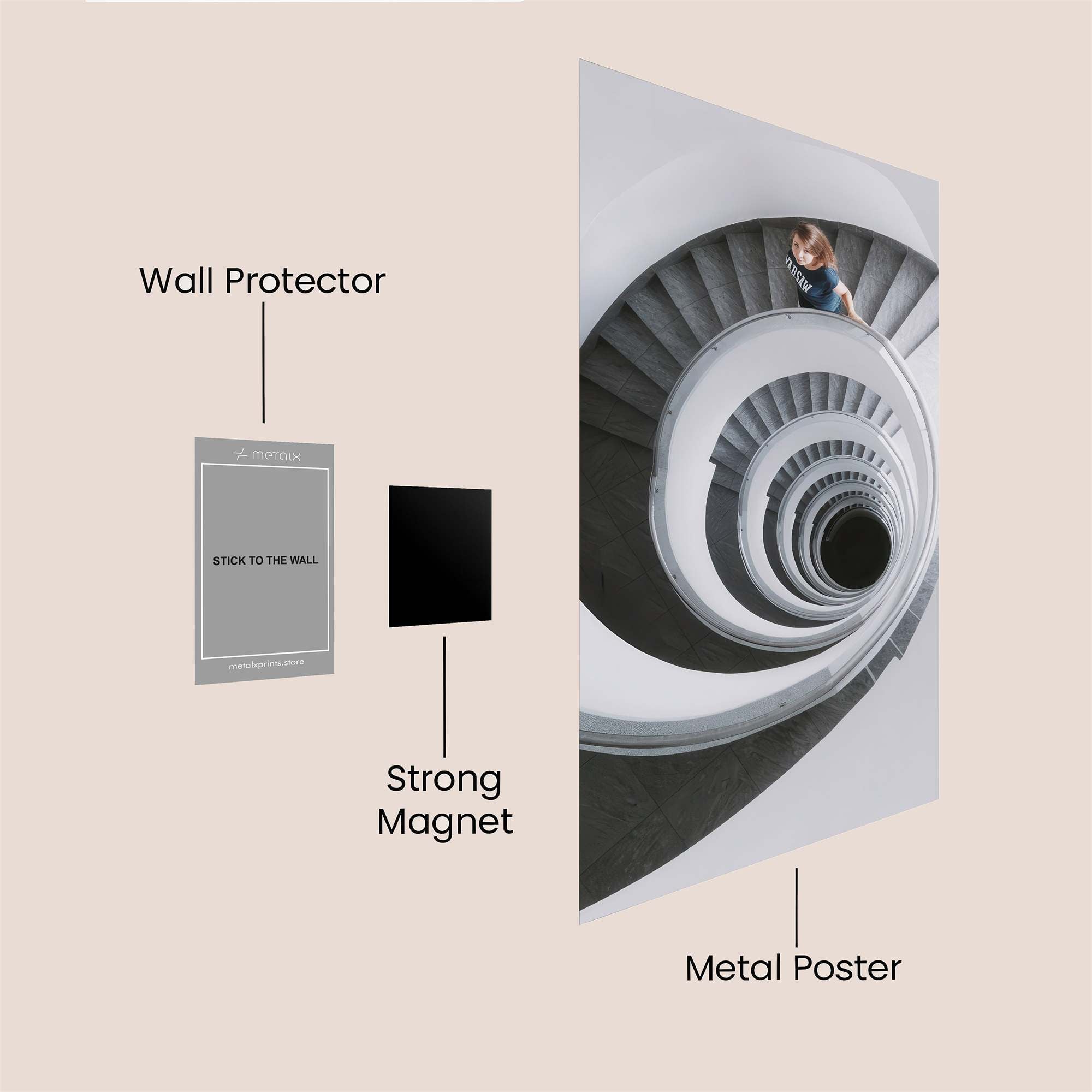 Spiral Serenity Safe Wall Magnetic / M