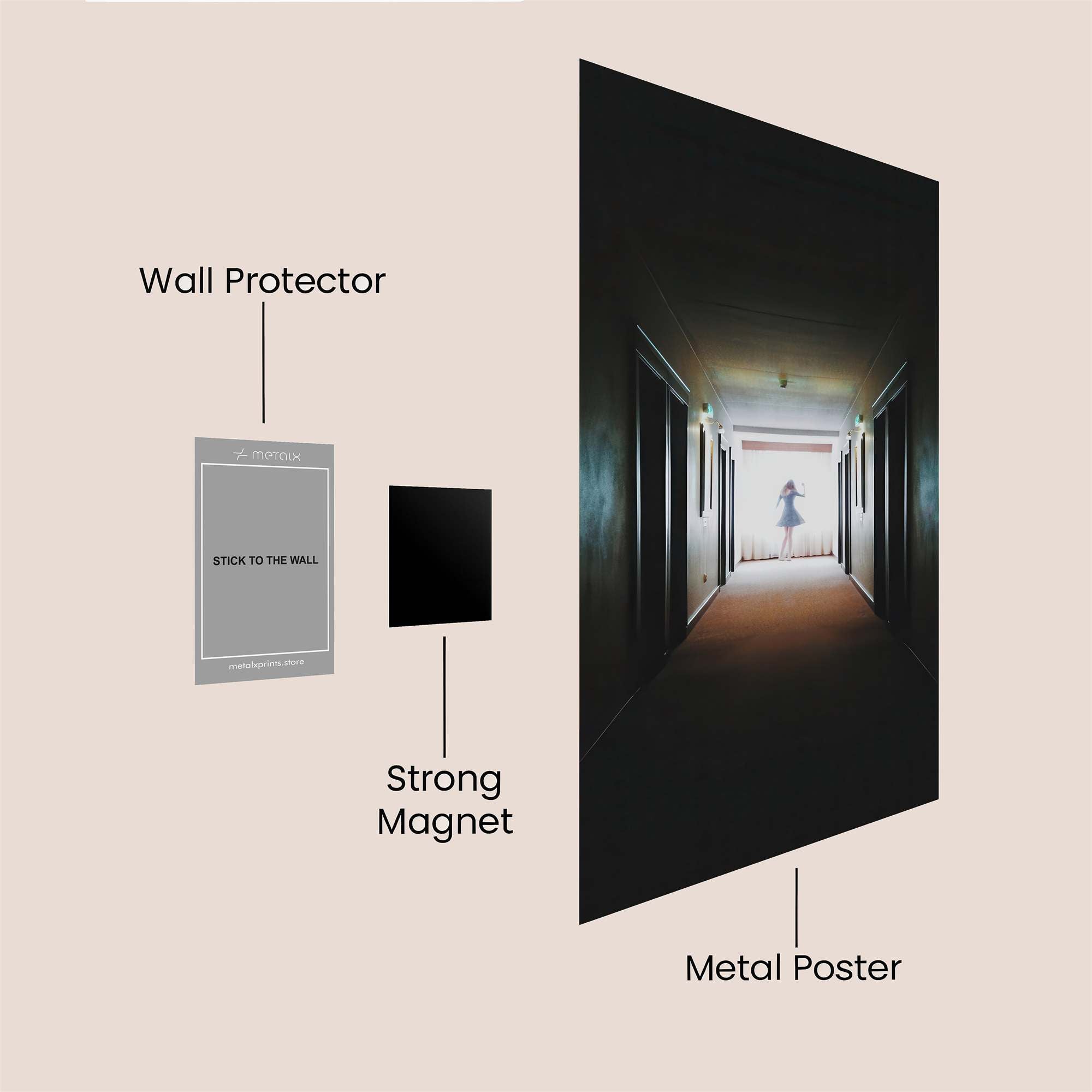 Ghostly Silhouette Safe Wall Magnetic / M