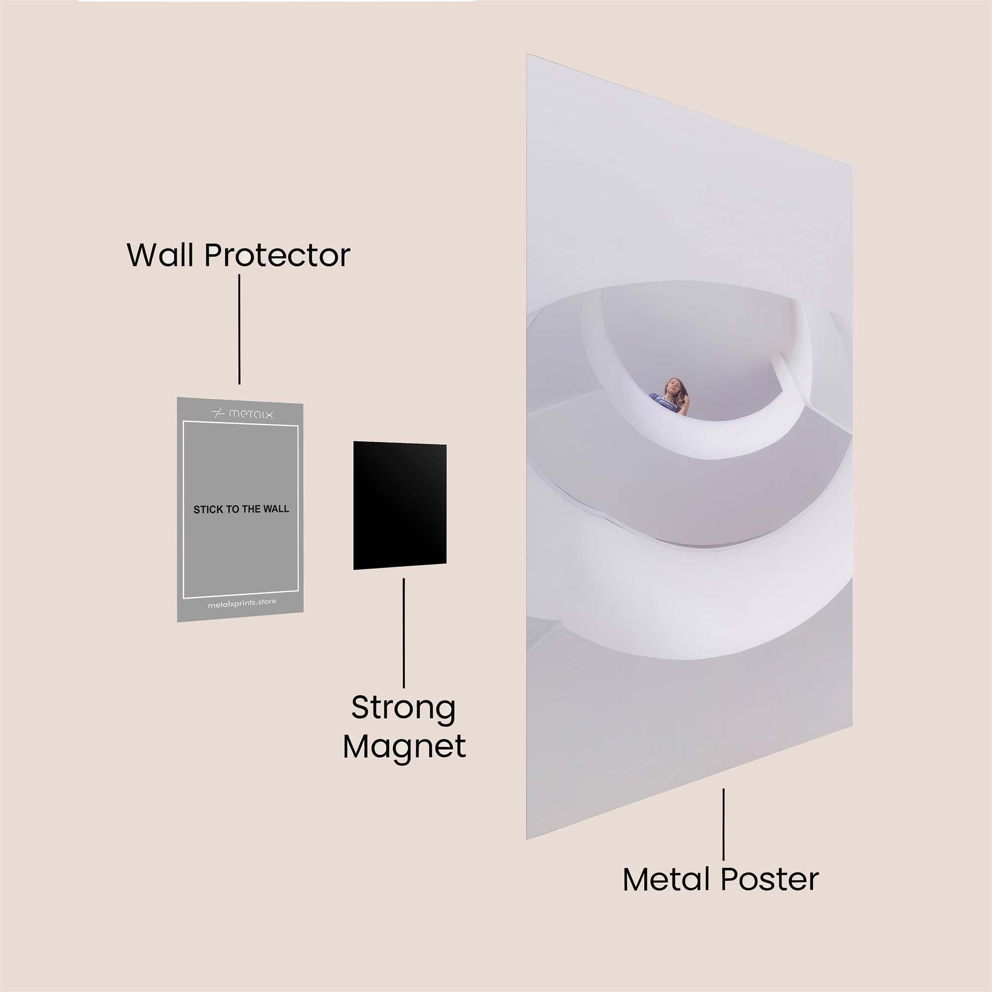 Spiral Serenity Safe Wall Magnetic / M