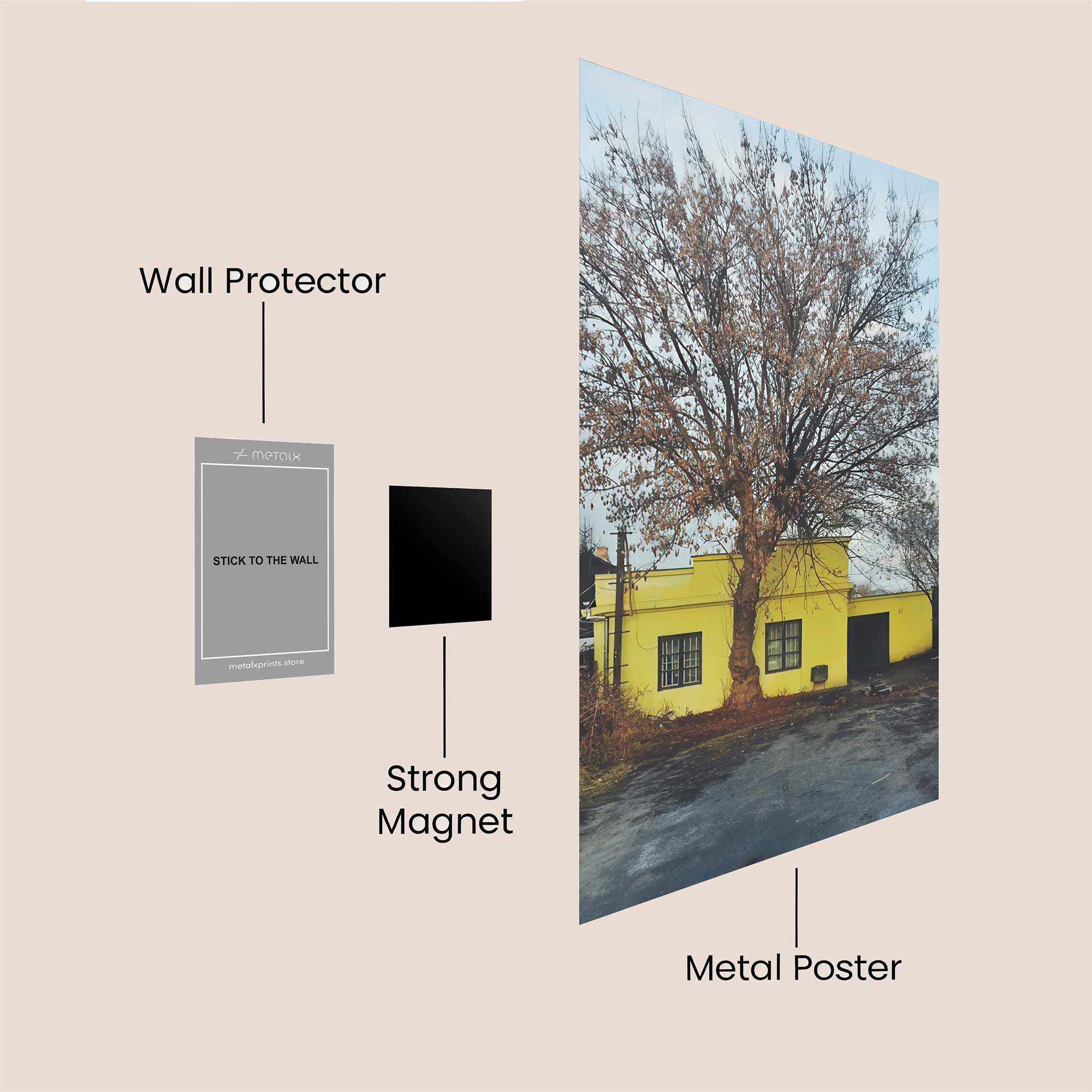 Yellow Melancholy Safe Wall Magnetic / M