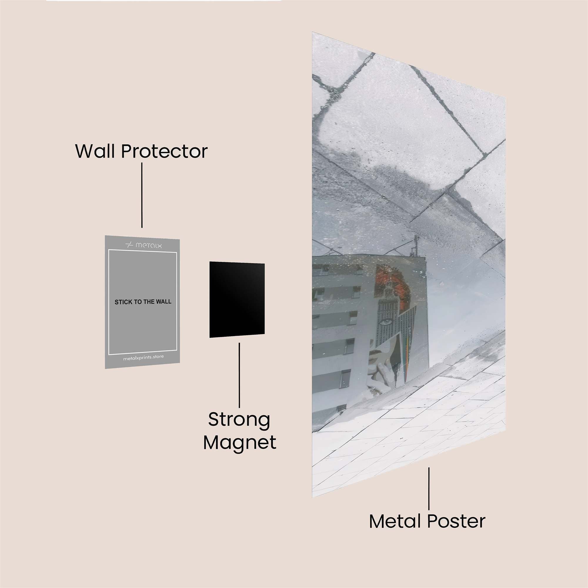 Building Reflection Safe Wall Magnetic / M