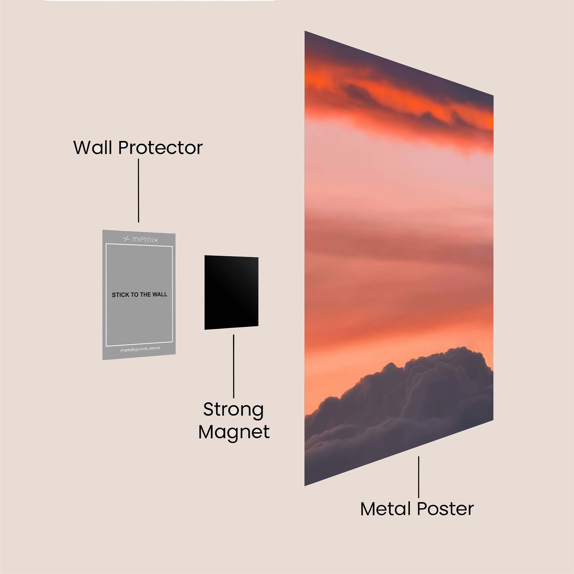 Skyline Serenity Safe Wall Magnetic / M