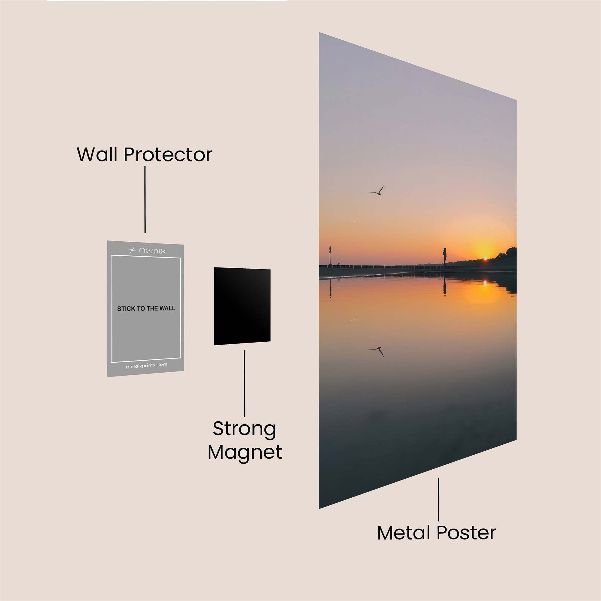 Sunset Serenity Safe Wall Magnetic / M