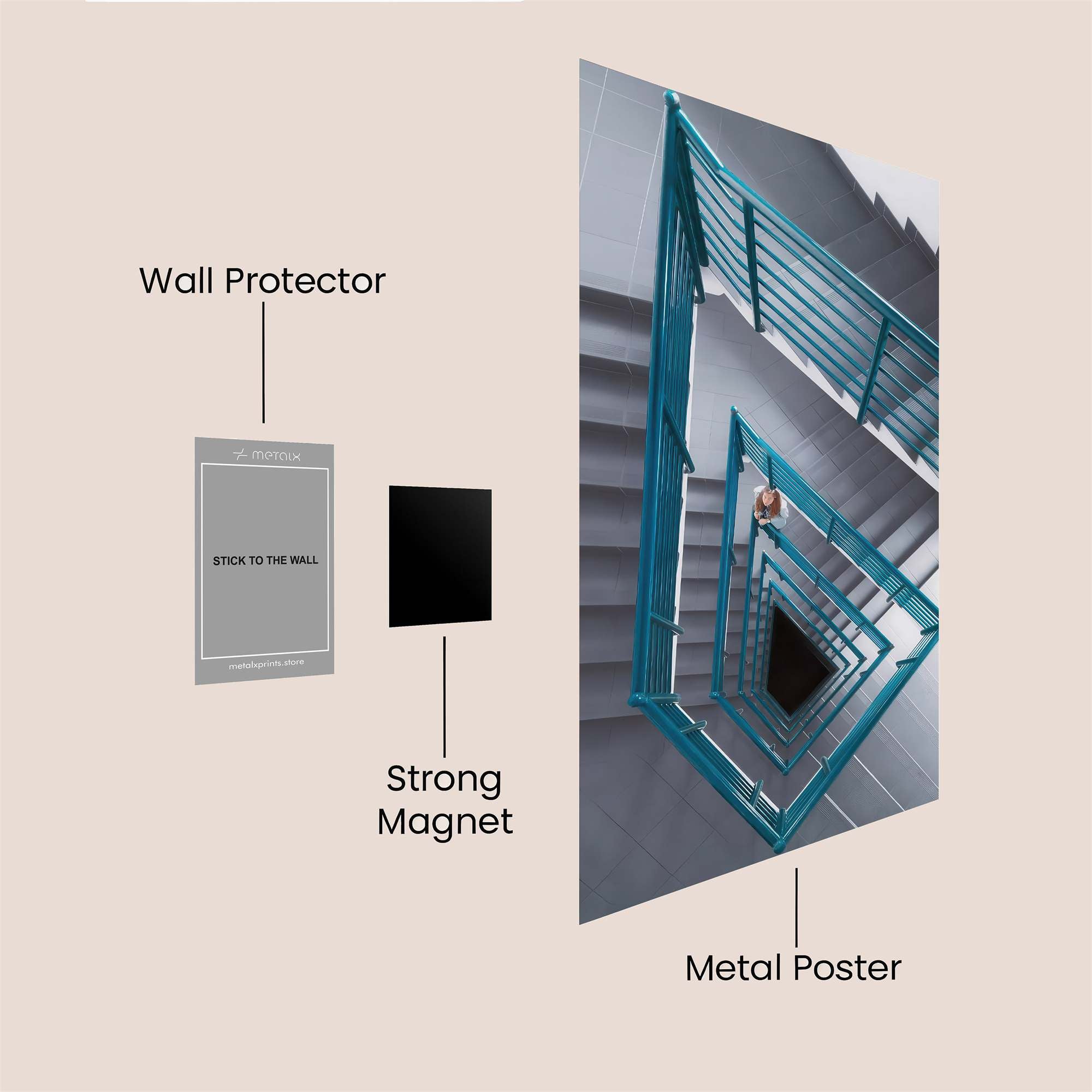 Spiral Descent Safe Wall Magnetic / M