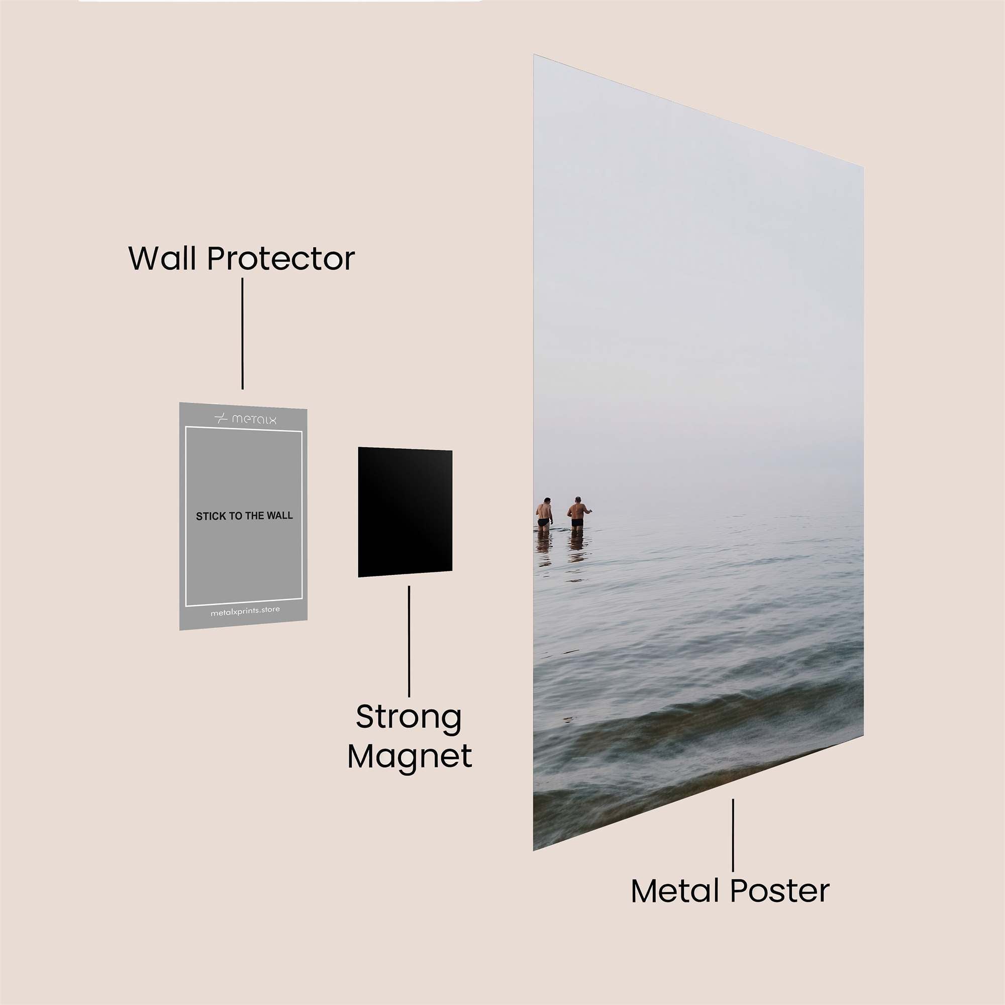 Swimmers Serene Safe Wall Magnetic / M