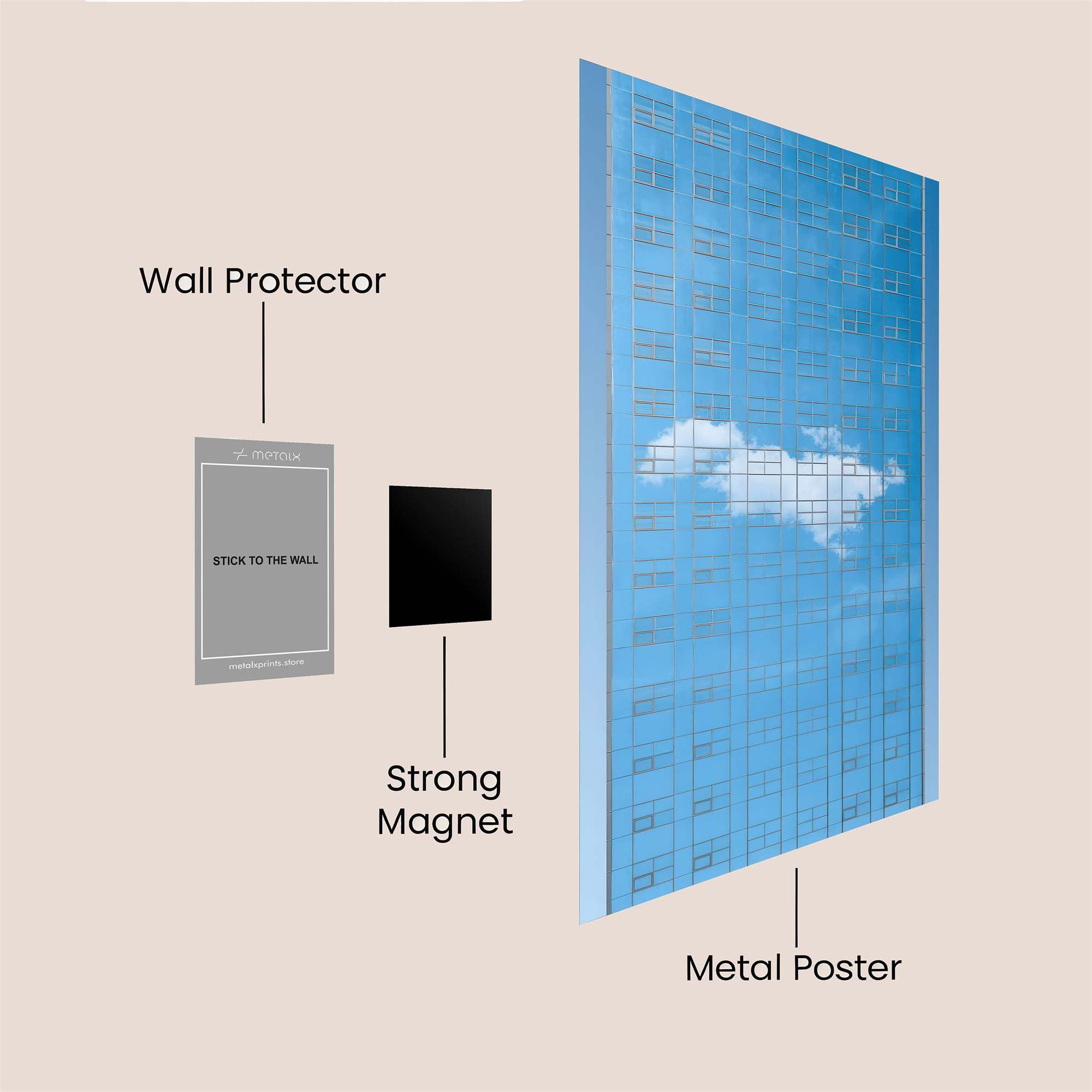 Skyscraper Serenity Safe Wall Magnetic / M