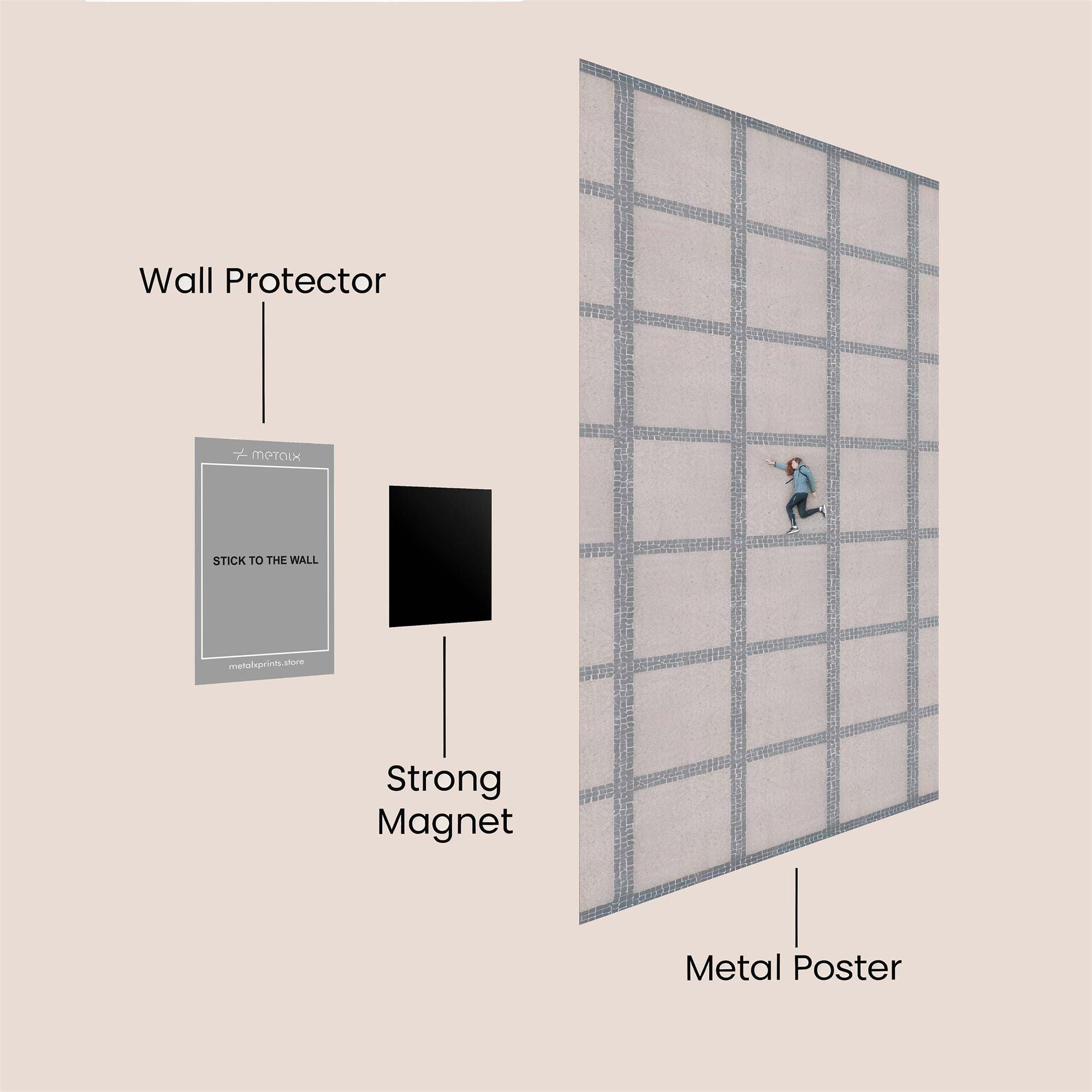 Grid Leap Safe Wall Magnetic / M
