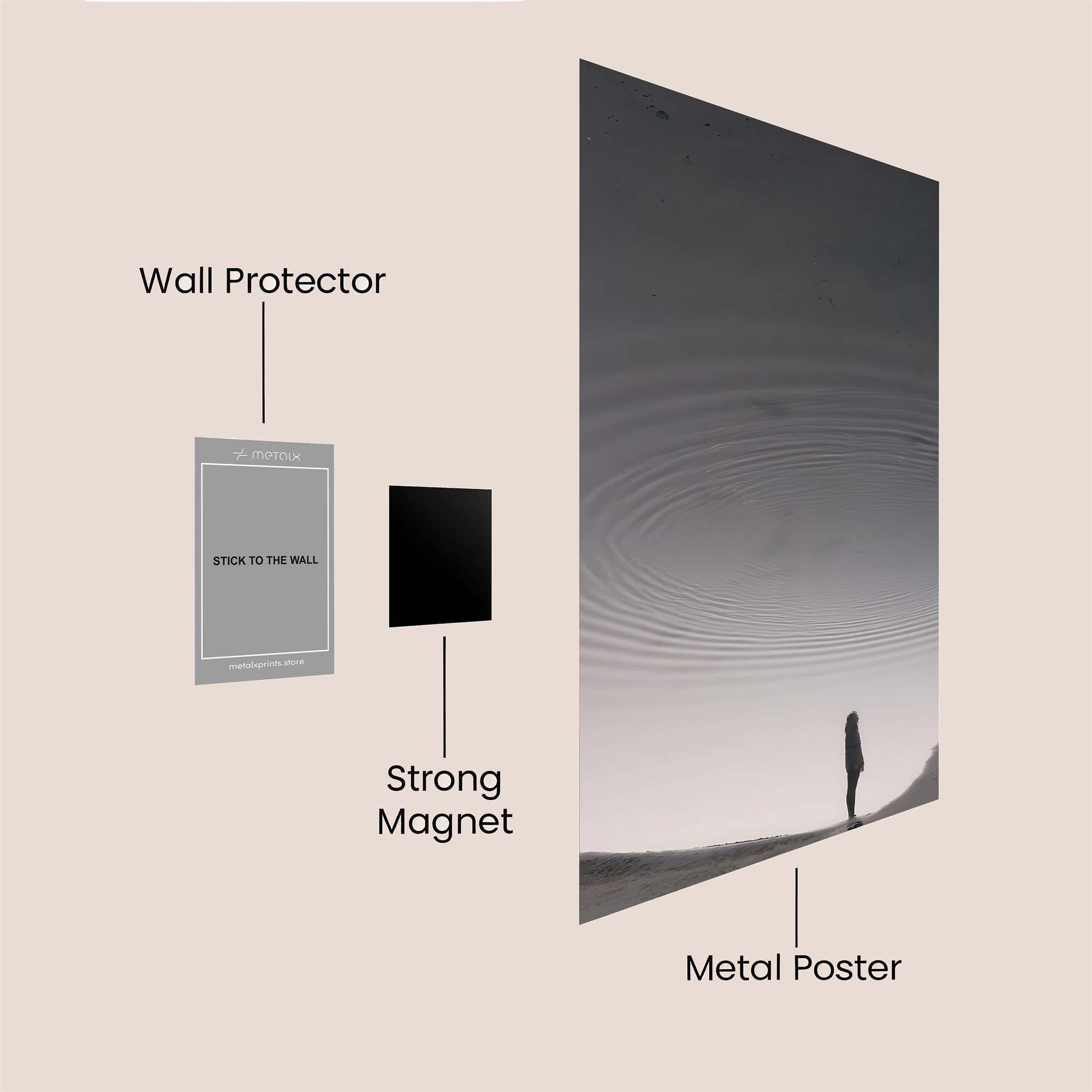 Ripple Solitude Safe Wall Magnetic / M