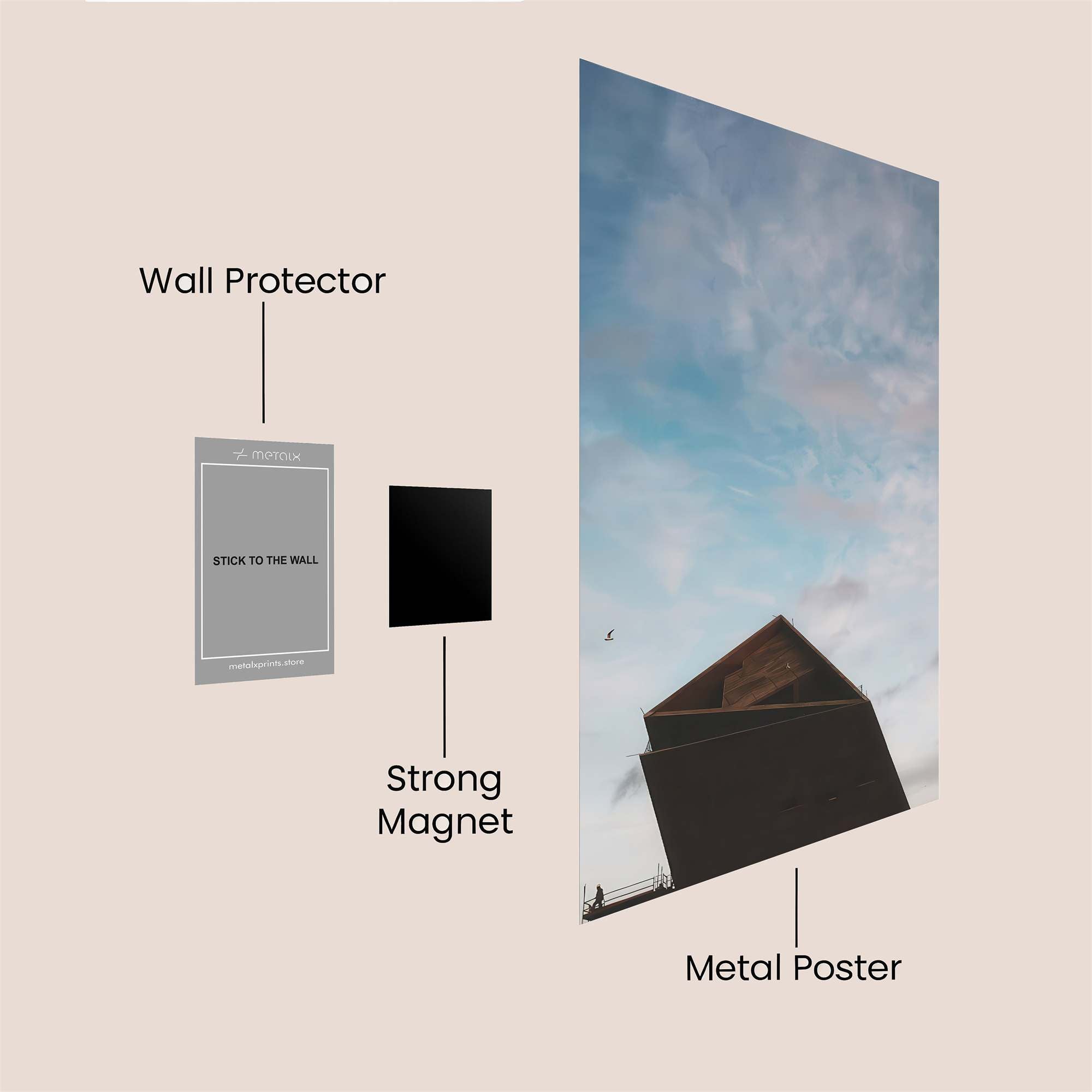 Leaning Serenity Safe Wall Magnetic / M