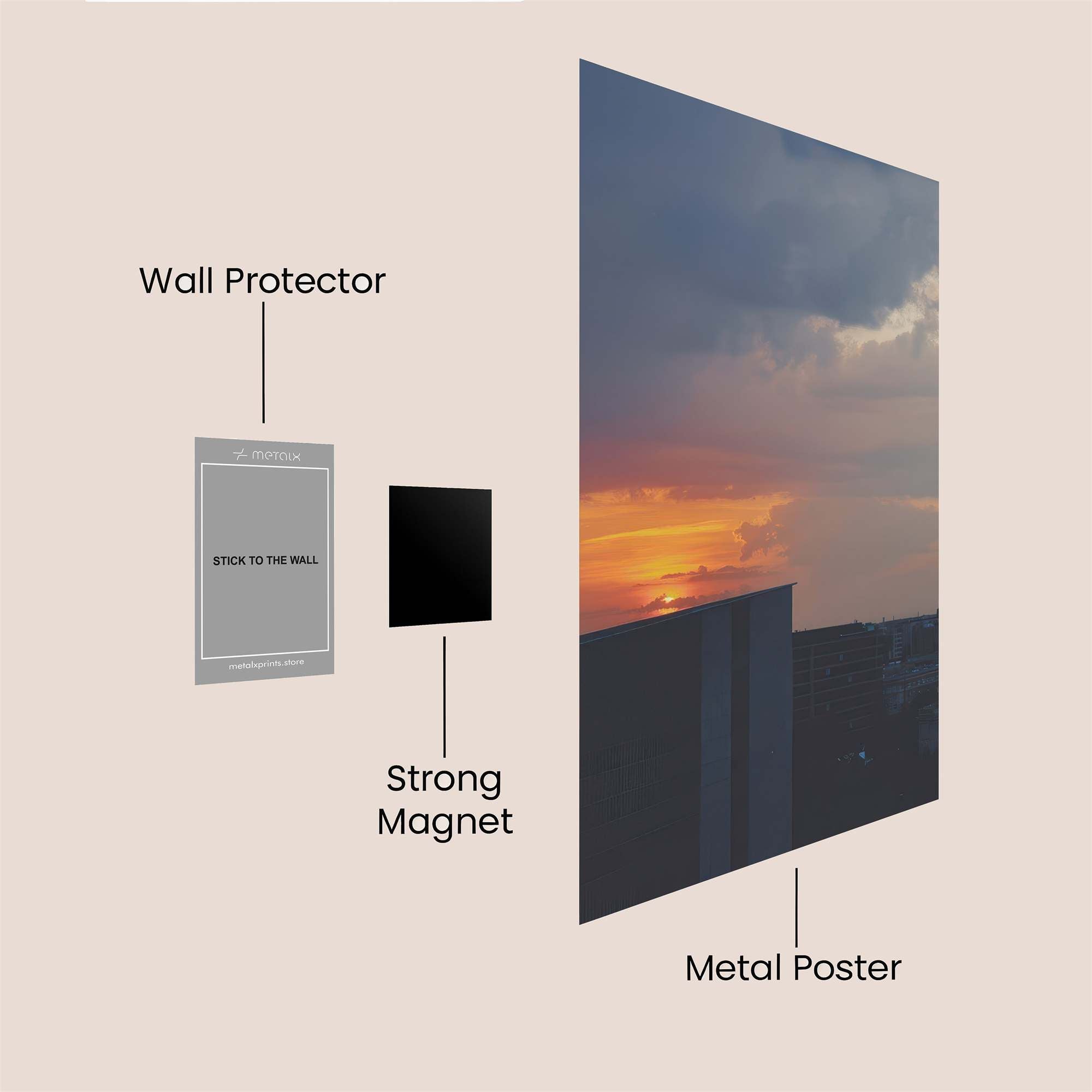 Sunset Serenity Safe Wall Magnetic / M