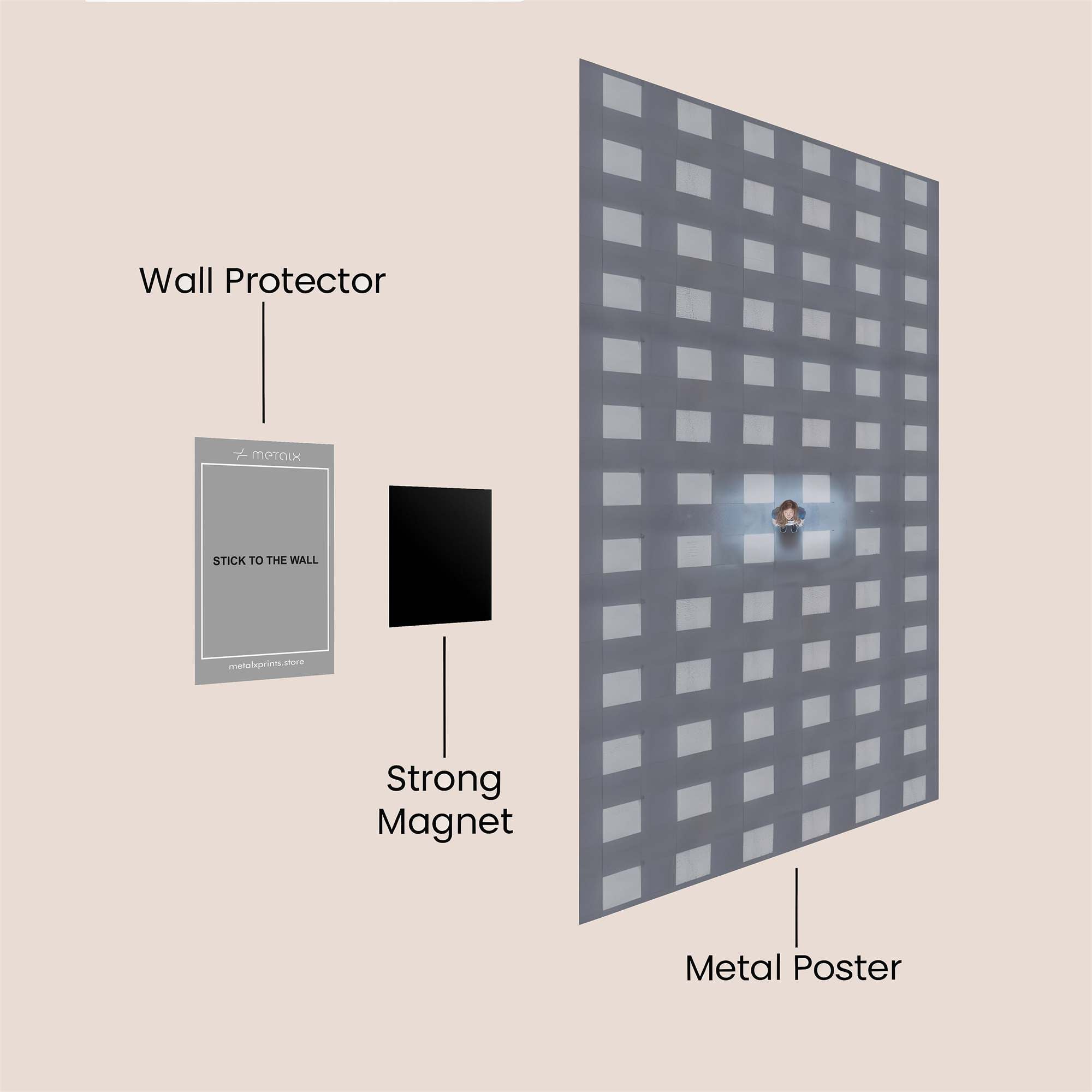 Grid Escape Safe Wall Magnetic / M