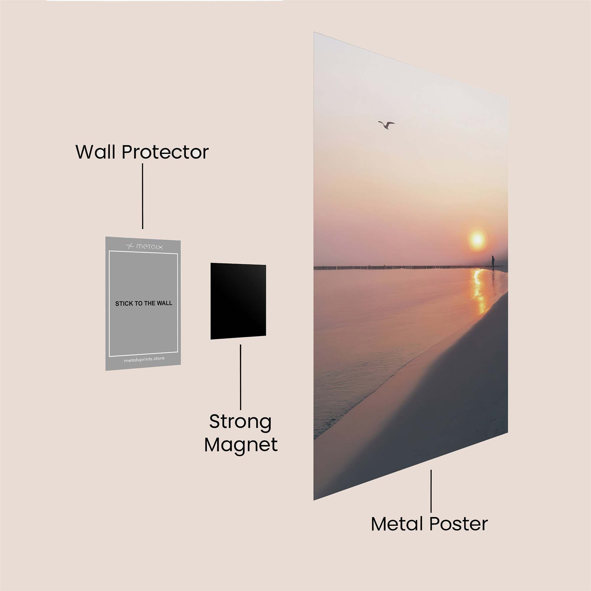 Sunset Serenity Safe Wall Magnetic / M