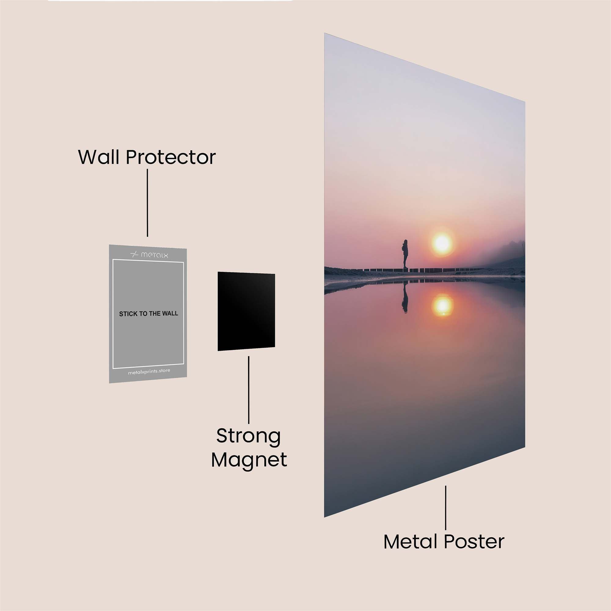 Sunset Serenity Safe Wall Magnetic / M