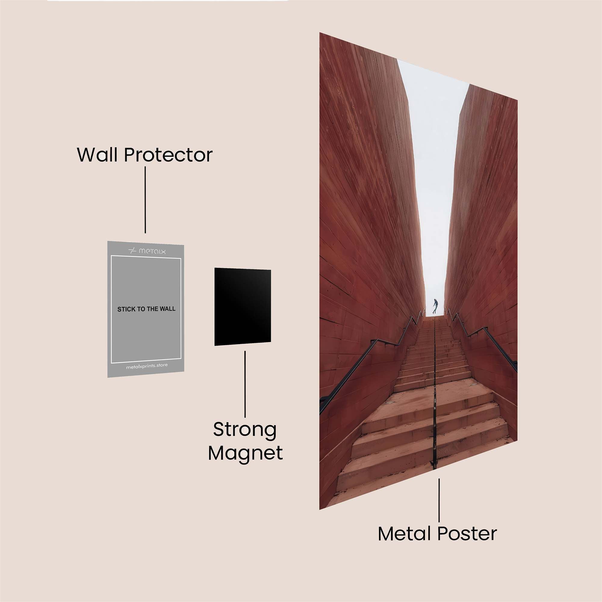 Stairway Solitude Safe Wall Magnetic / M