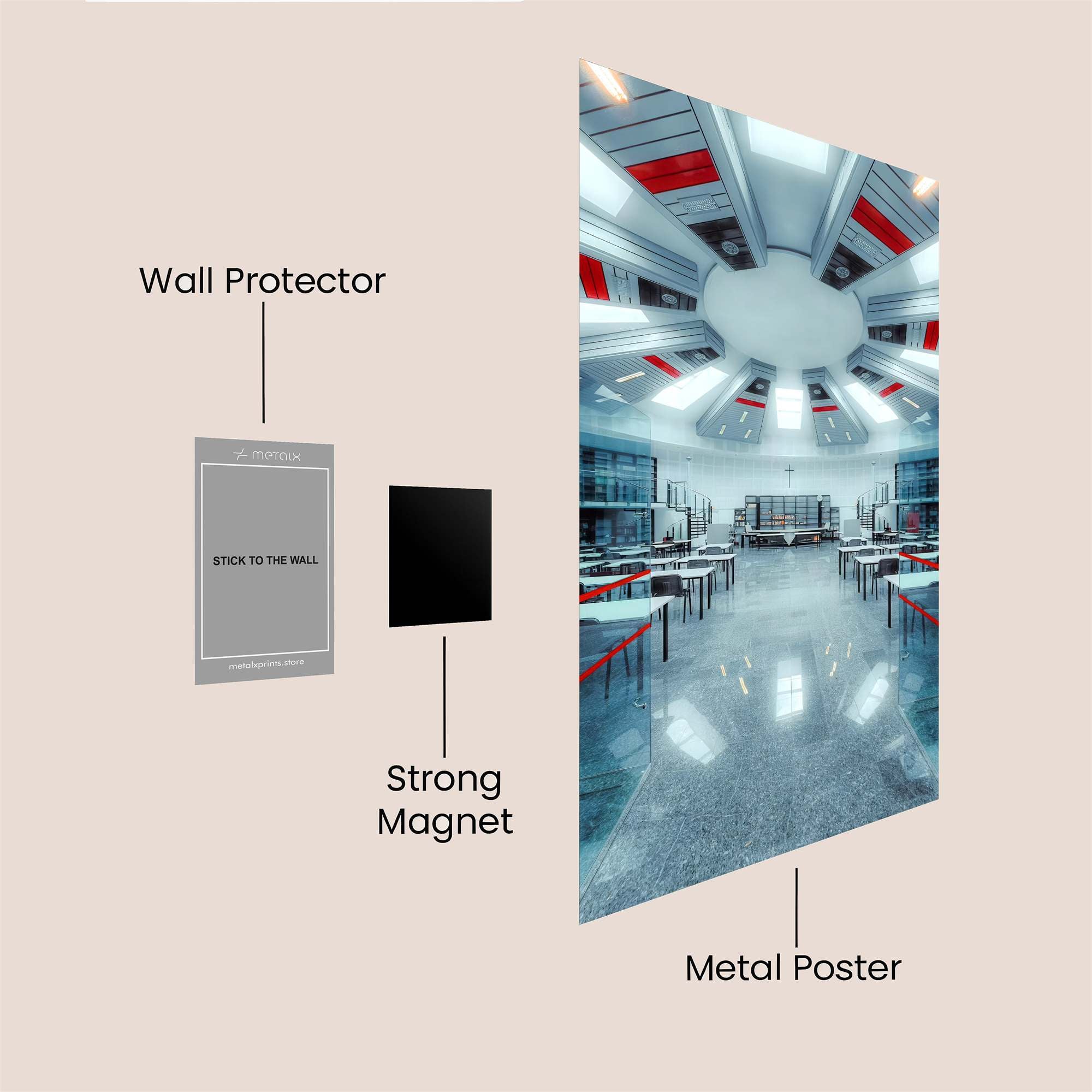 Futuristic Study Safe Wall Magnetic / M