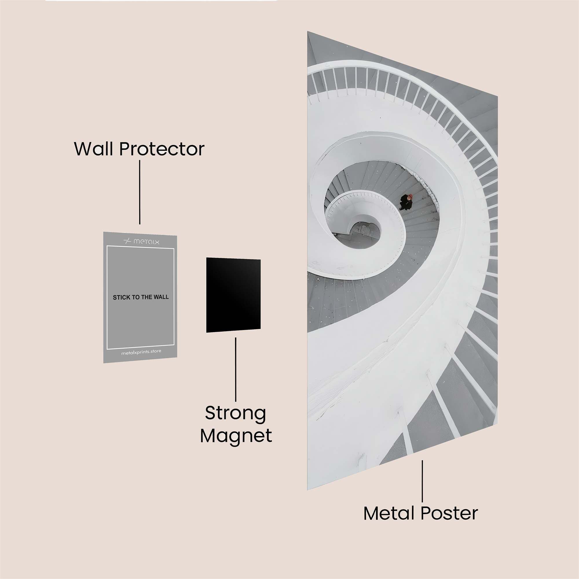 Spiral Serenity Safe Wall Magnetic / M
