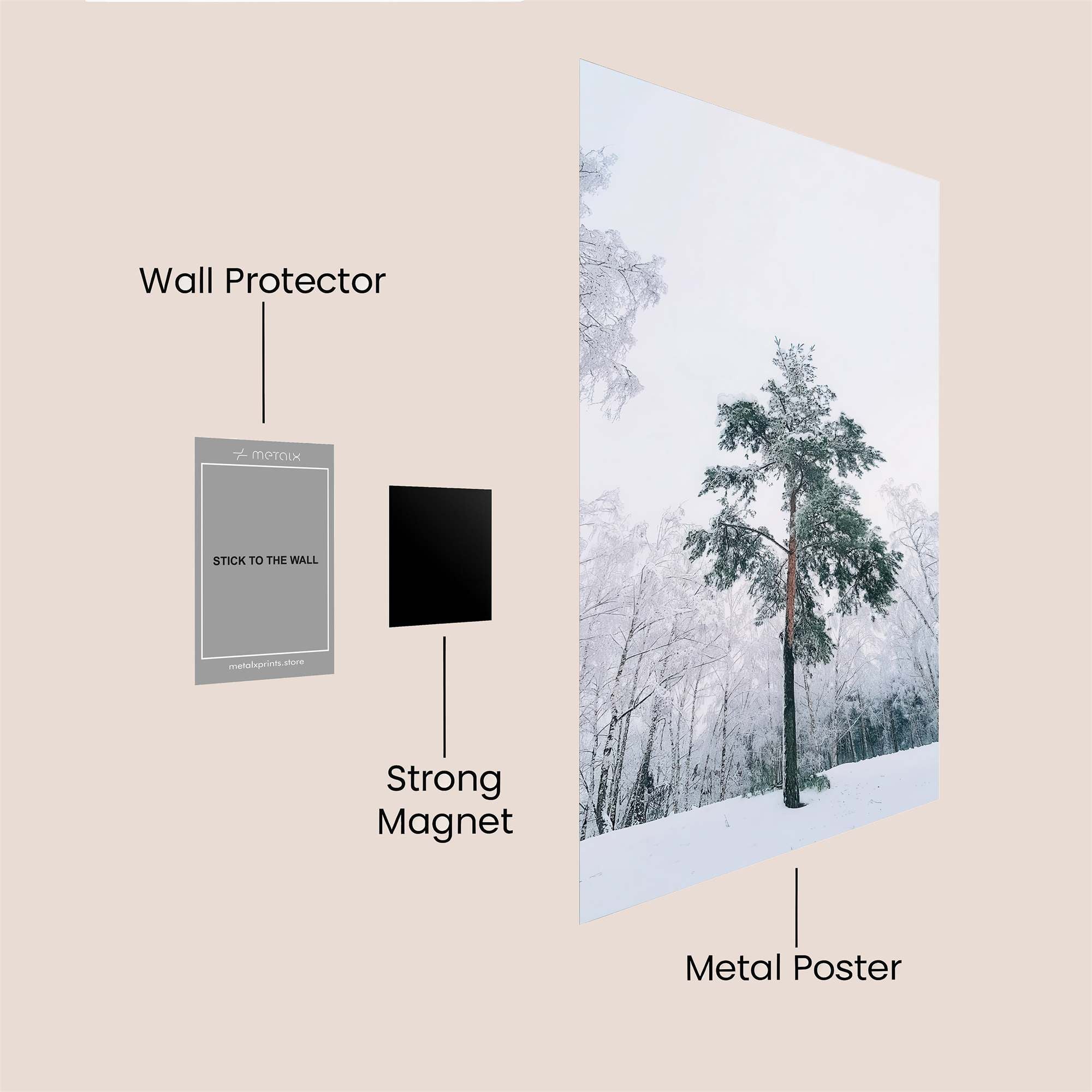 Pine Solitude Safe Wall Magnetic / M