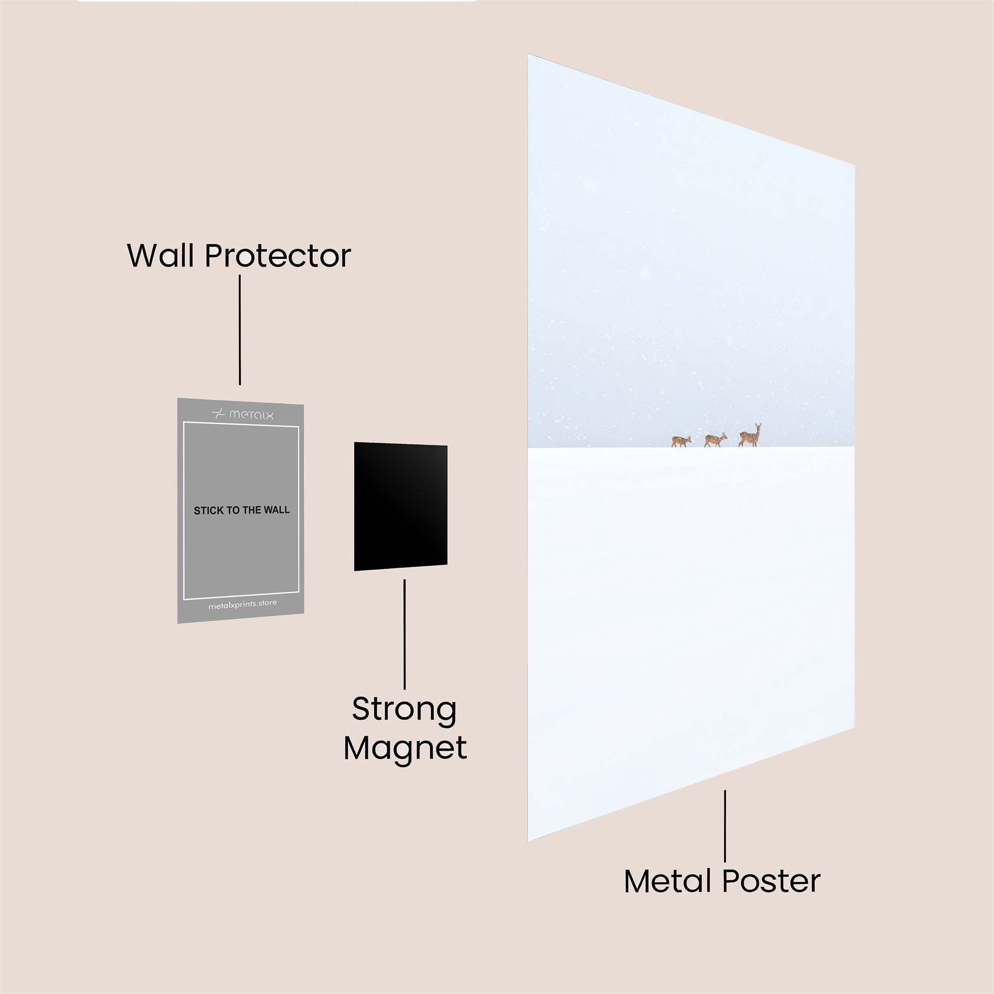 Deer Serenity Safe Wall Magnetic / M