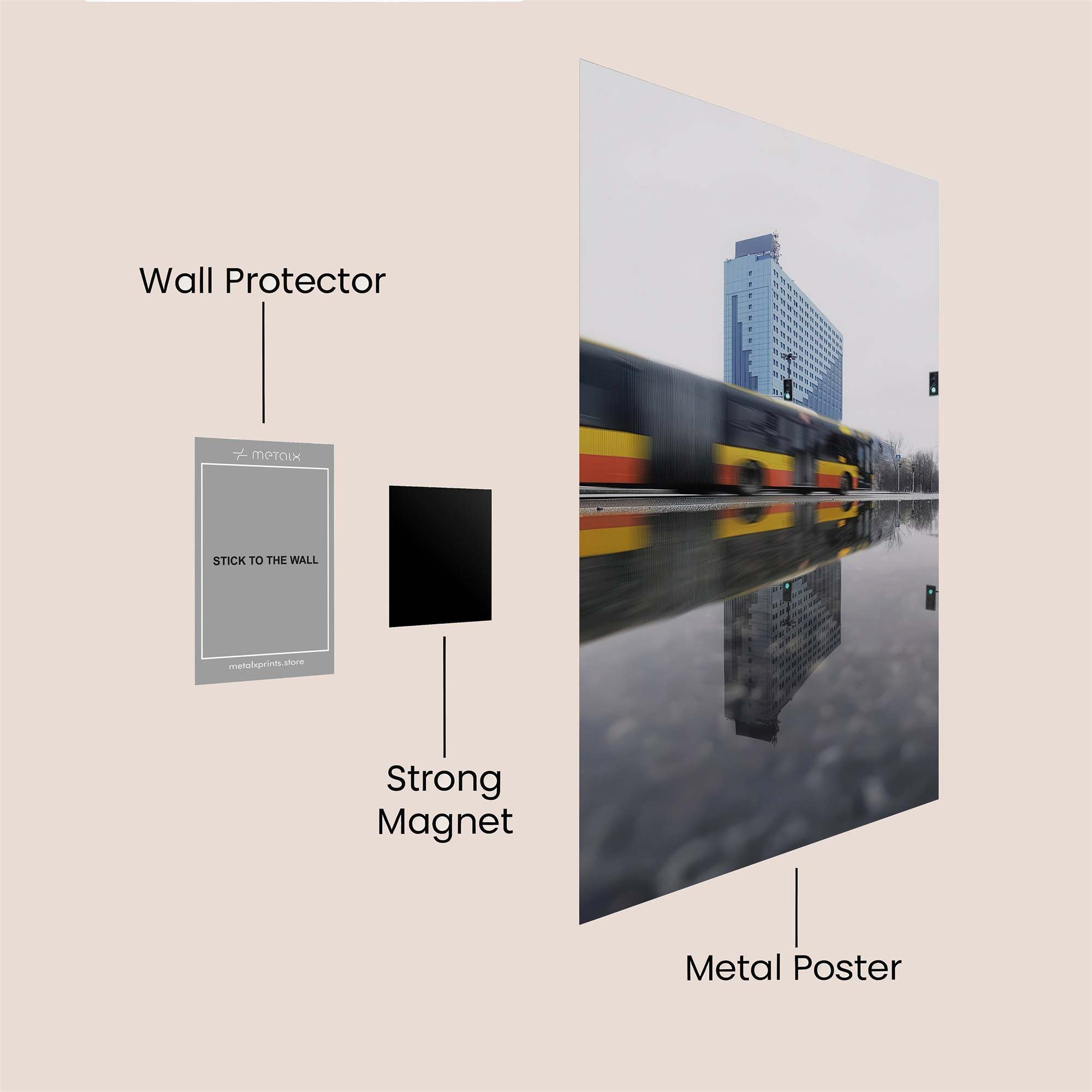 Bus Reflection Safe Wall Magnetic / M