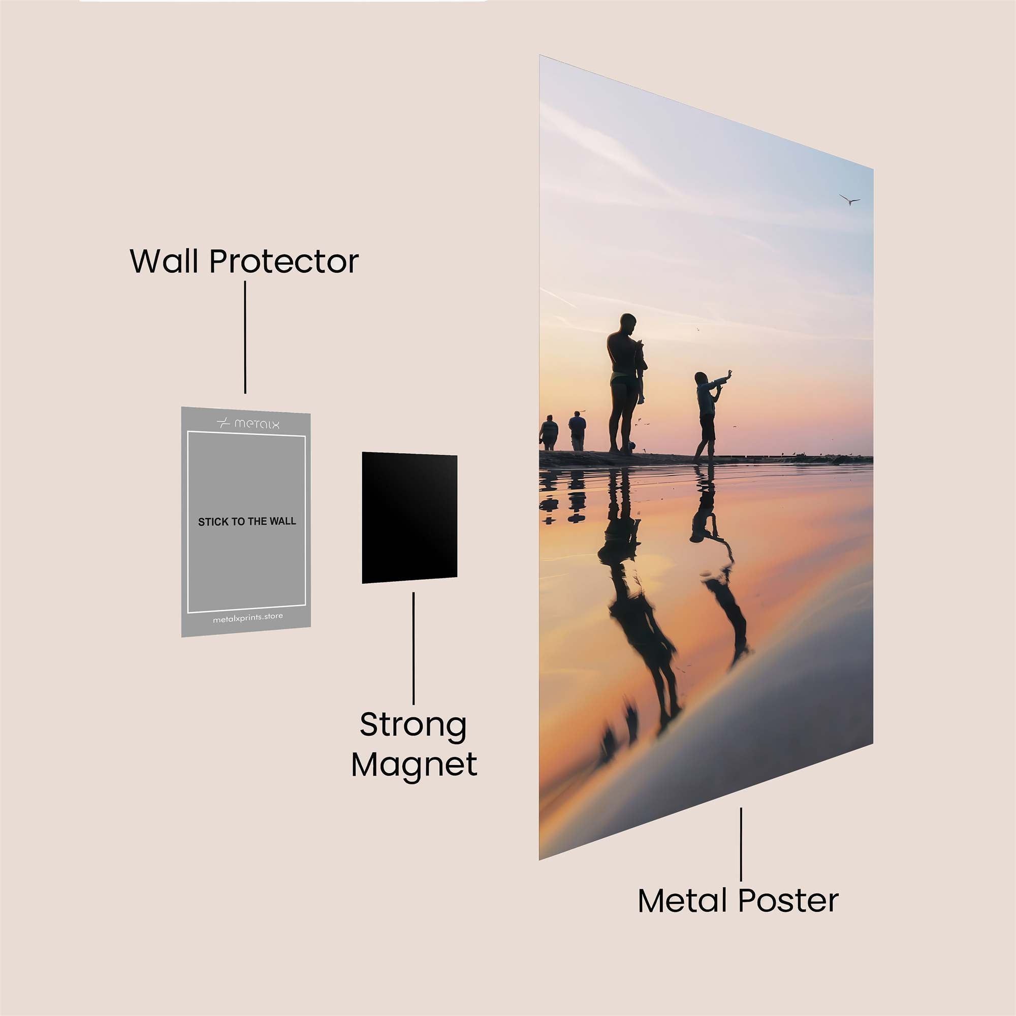 Sunset Serenity Safe Wall Magnetic / M