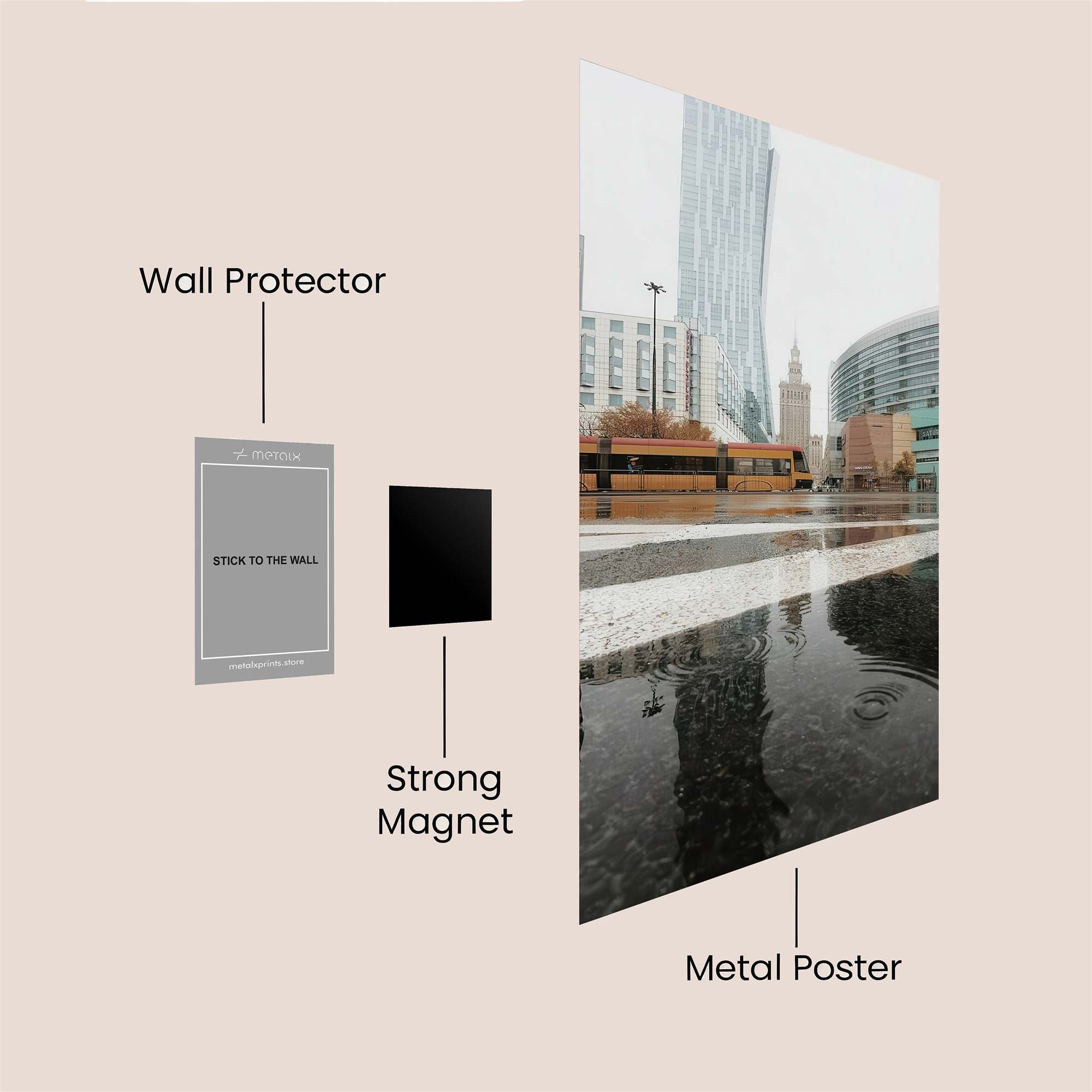 Warsaw Reflection Safe Wall Magnetic / M