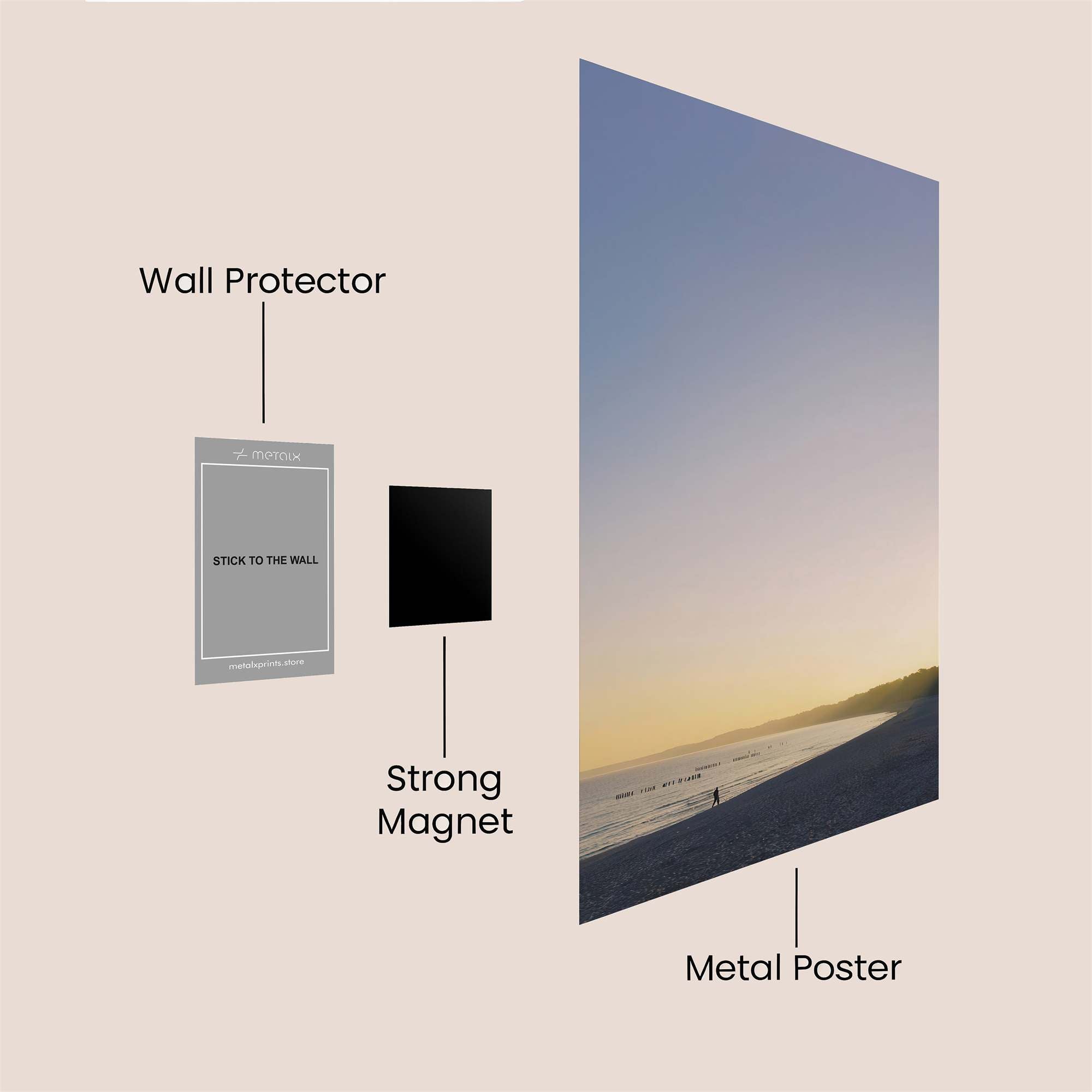 Sunset Serenity Safe Wall Magnetic / M