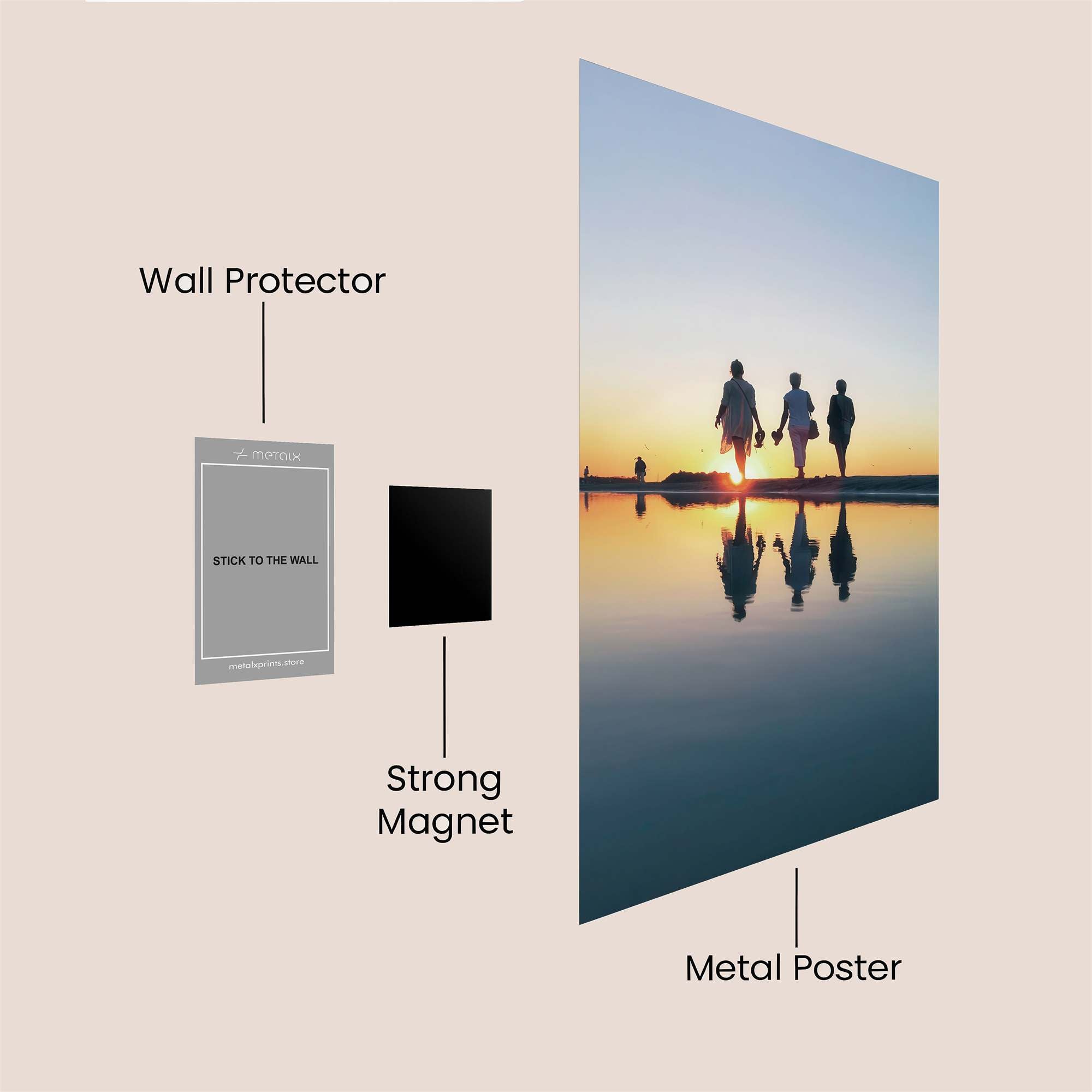 Sunset Serenity Safe Wall Magnetic / M