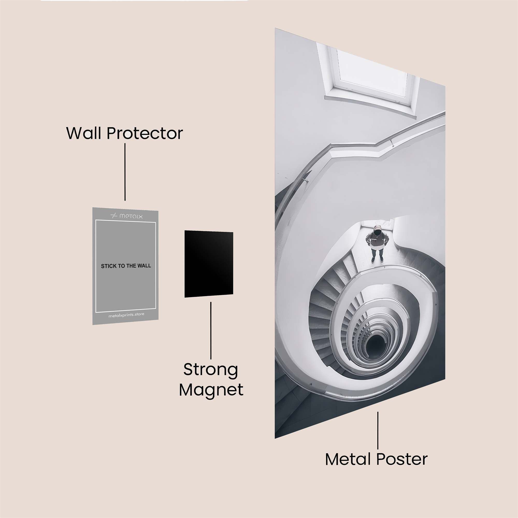 Spiral Descent Safe Wall Magnetic / M