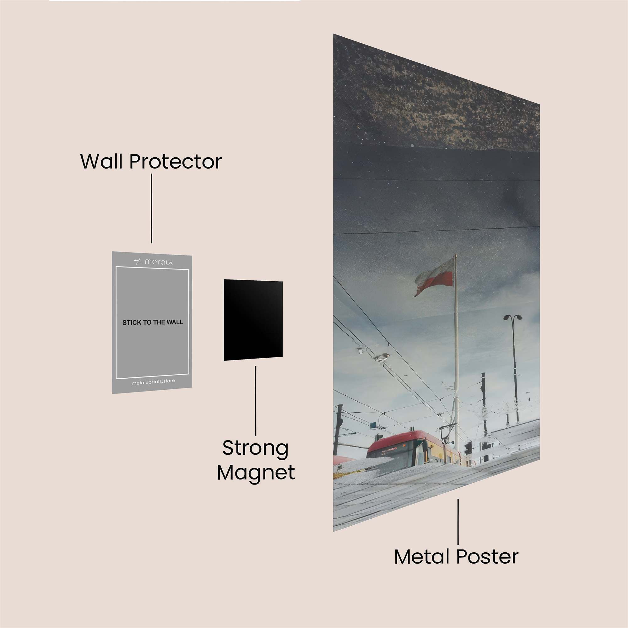 Poland Reflection Safe Wall Magnetic / M